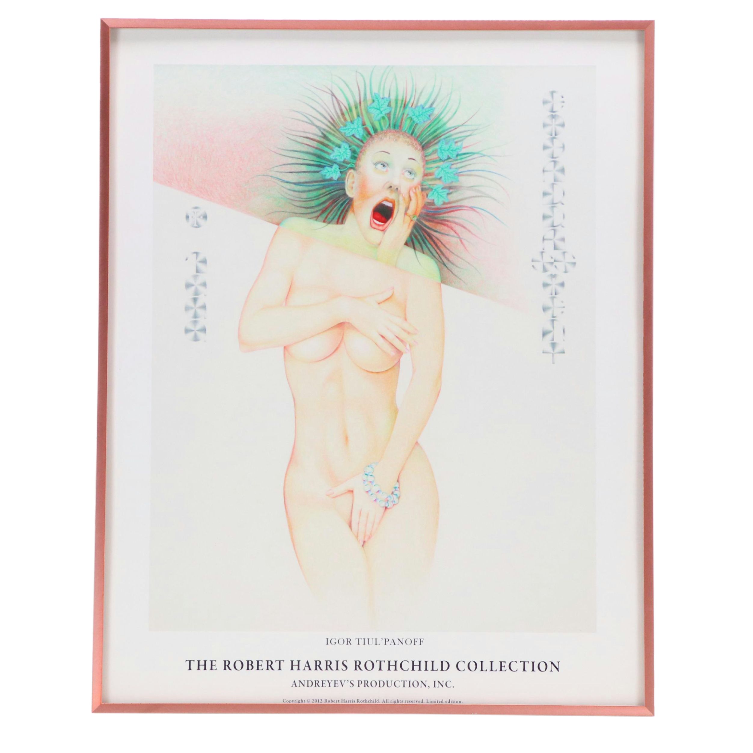 Digital Print After Igor Tiul'Panoff of Surrealist Style Nude Woman, 2012