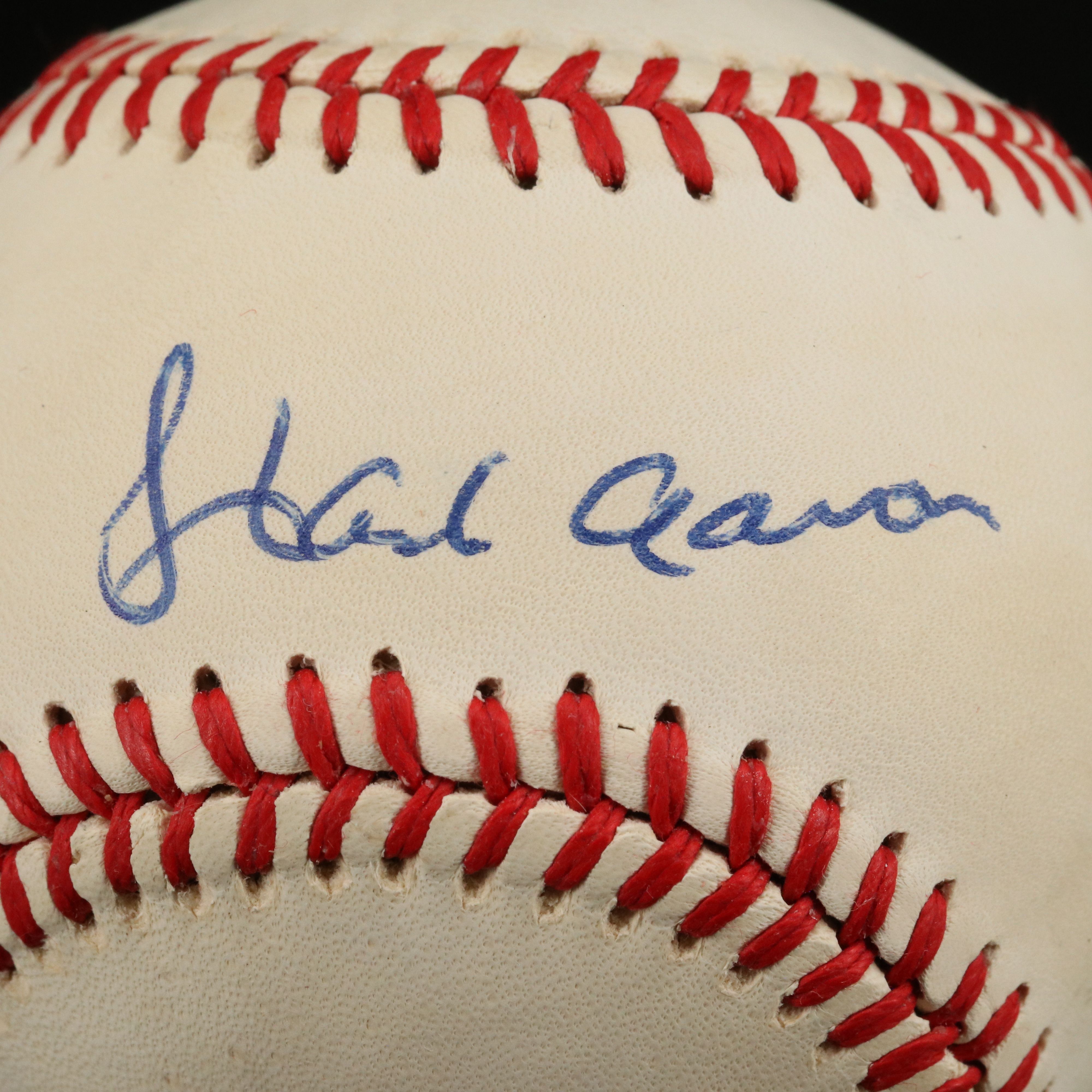 Hank Aaron Signed Rawlings Official National League Baseball