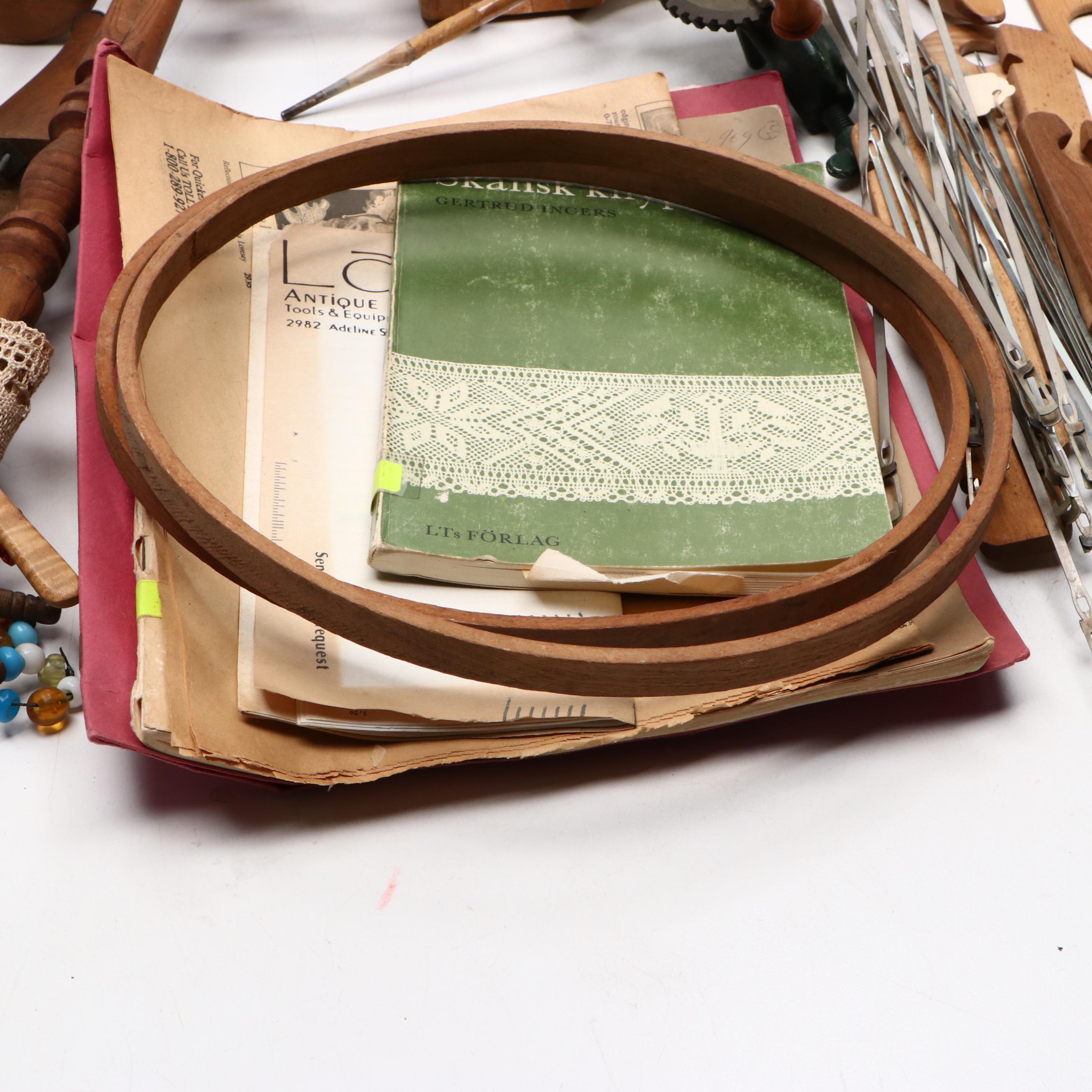 Wooden Braiding and Weaving Implements