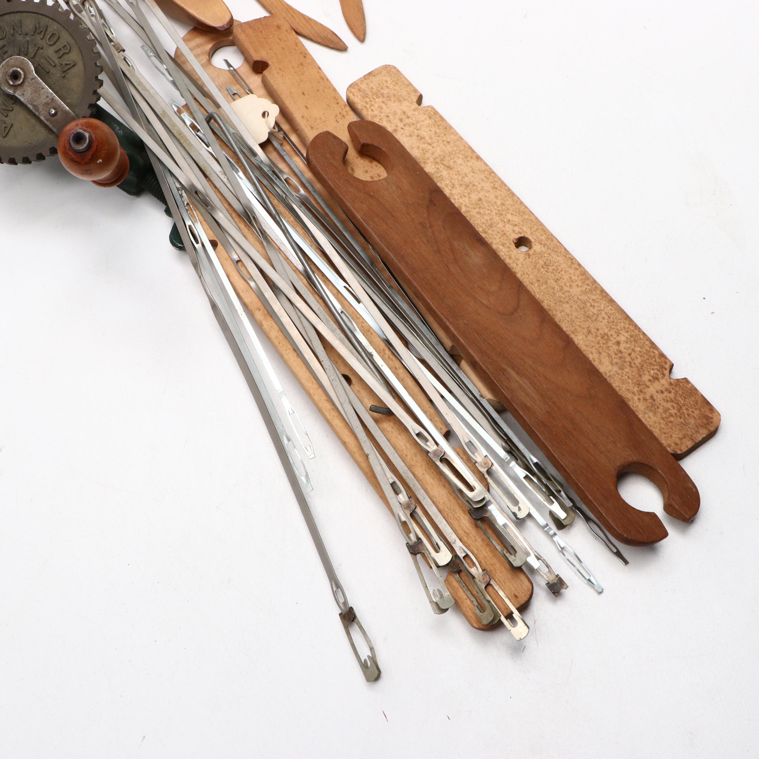 Wooden Braiding and Weaving Implements