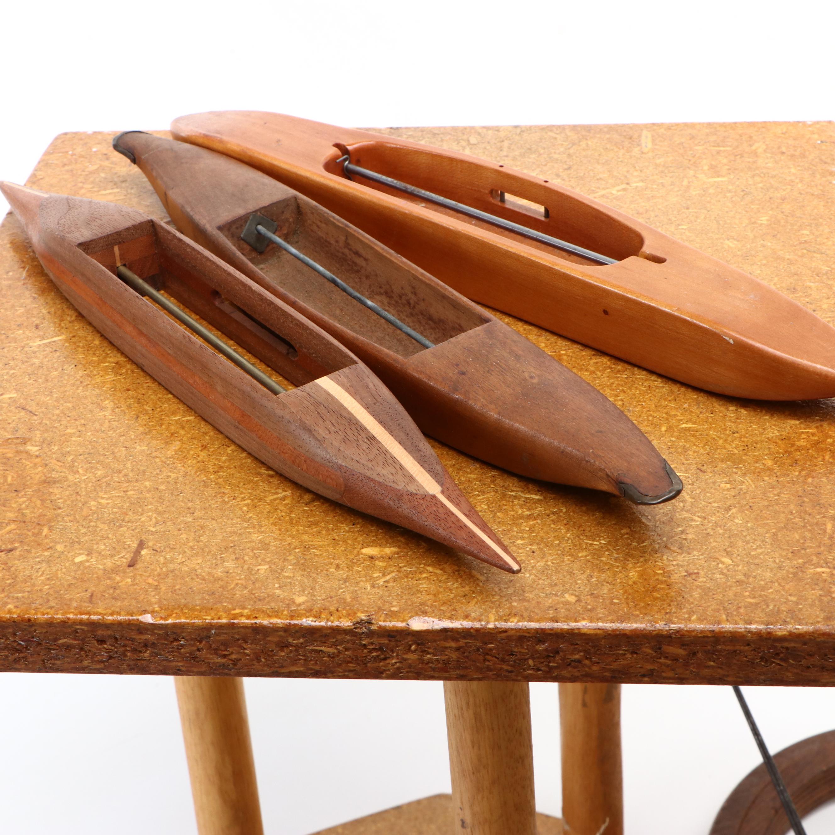 Wooden Braiding and Weaving Implements