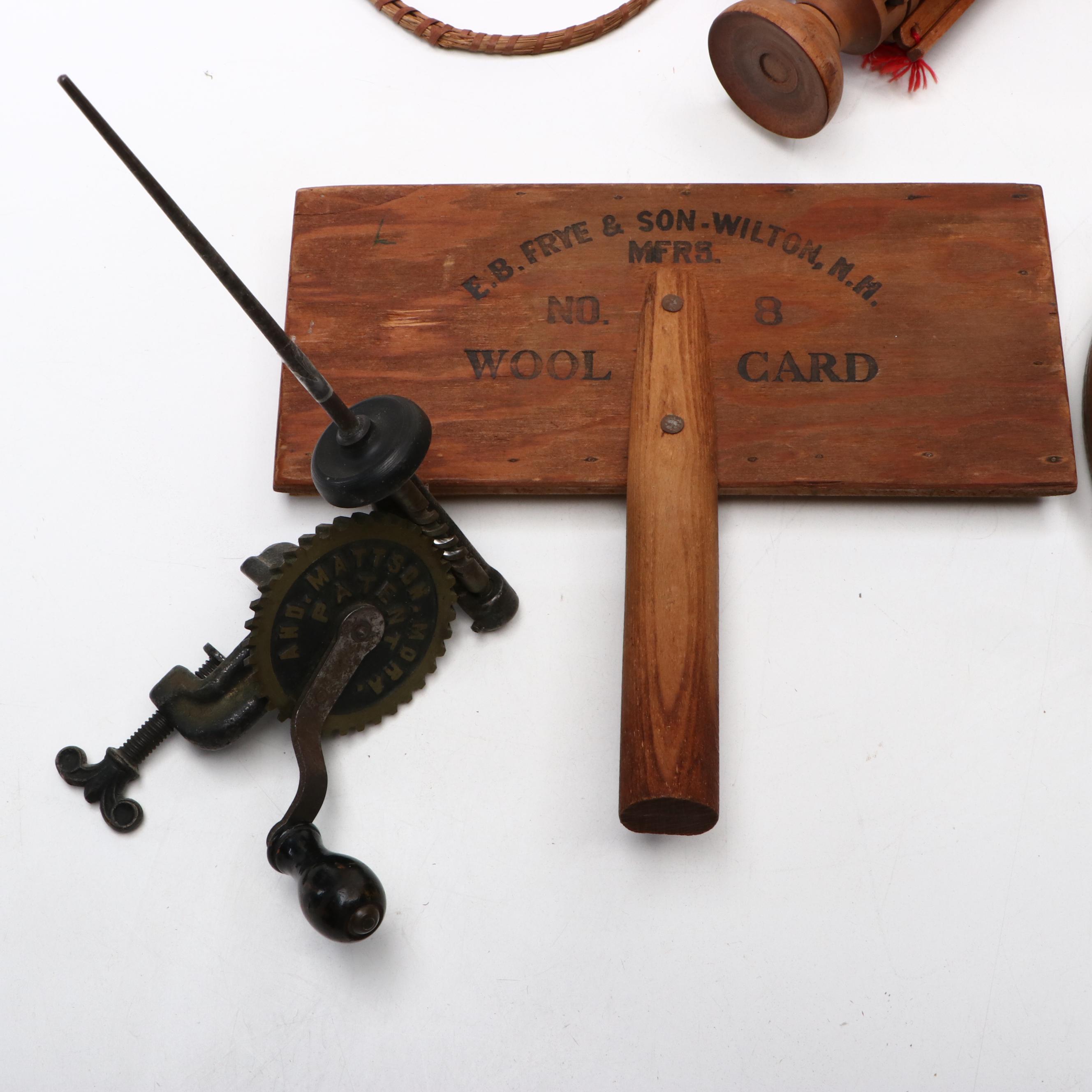 Wooden Braiding and Weaving Implements