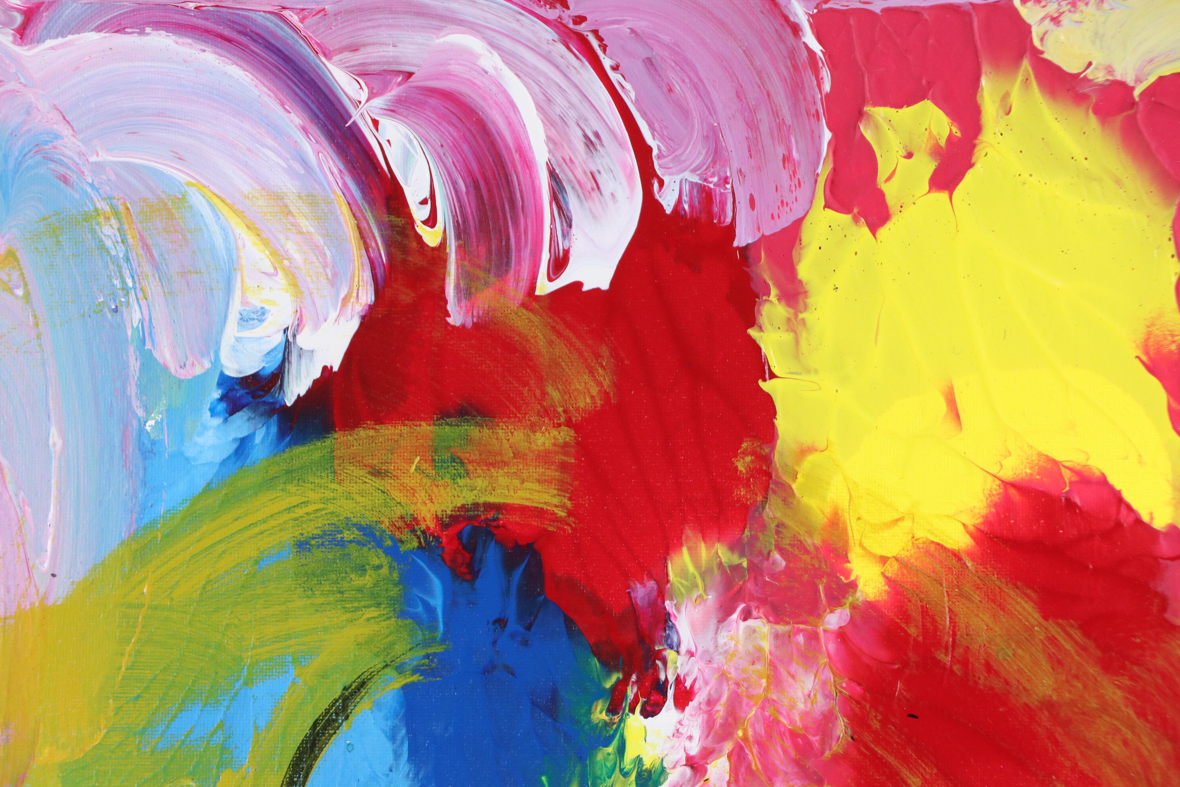 Abiola Idowu Stylized Acrylic Portrait "My Heart Beats," 2023