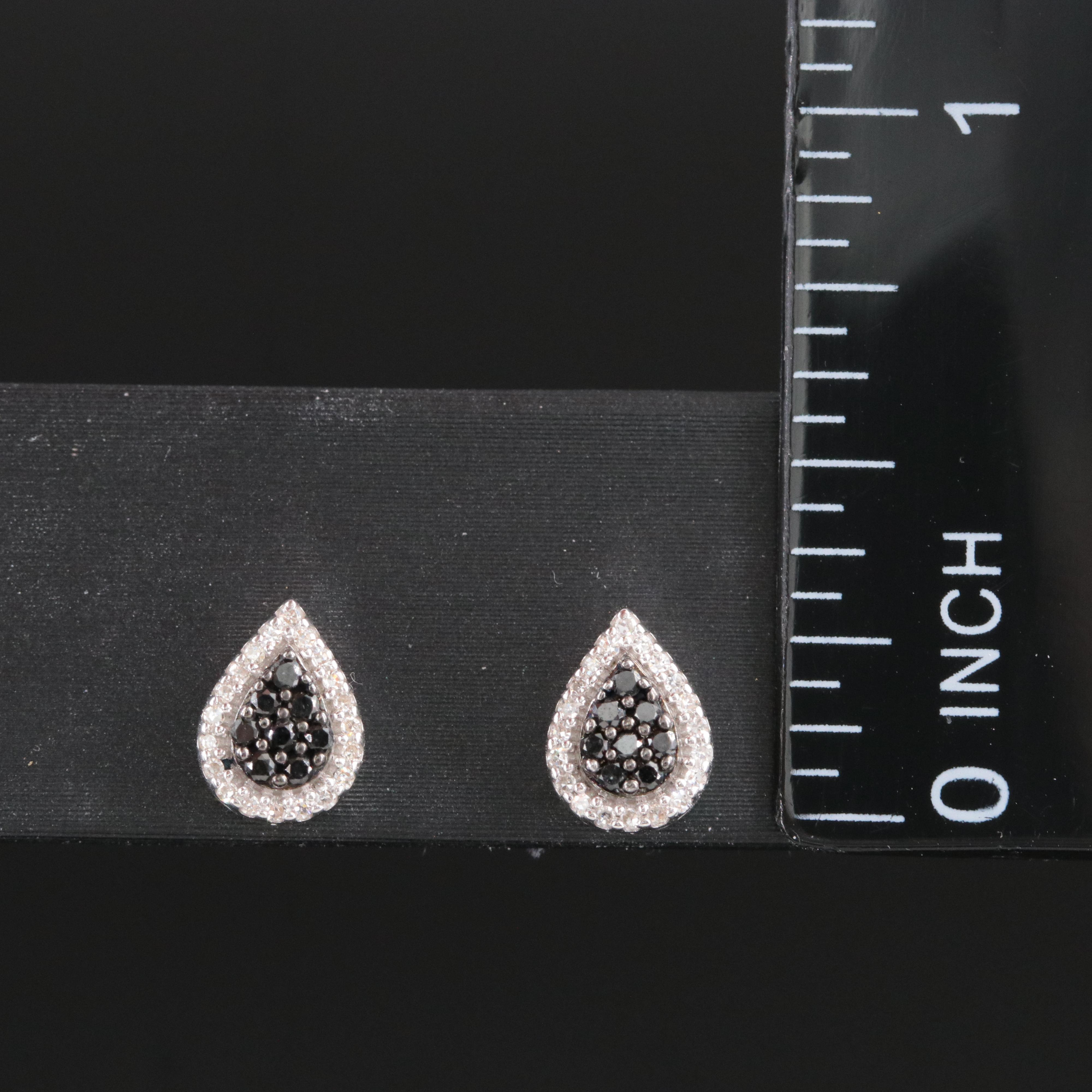 Sterling Diamond Earrings