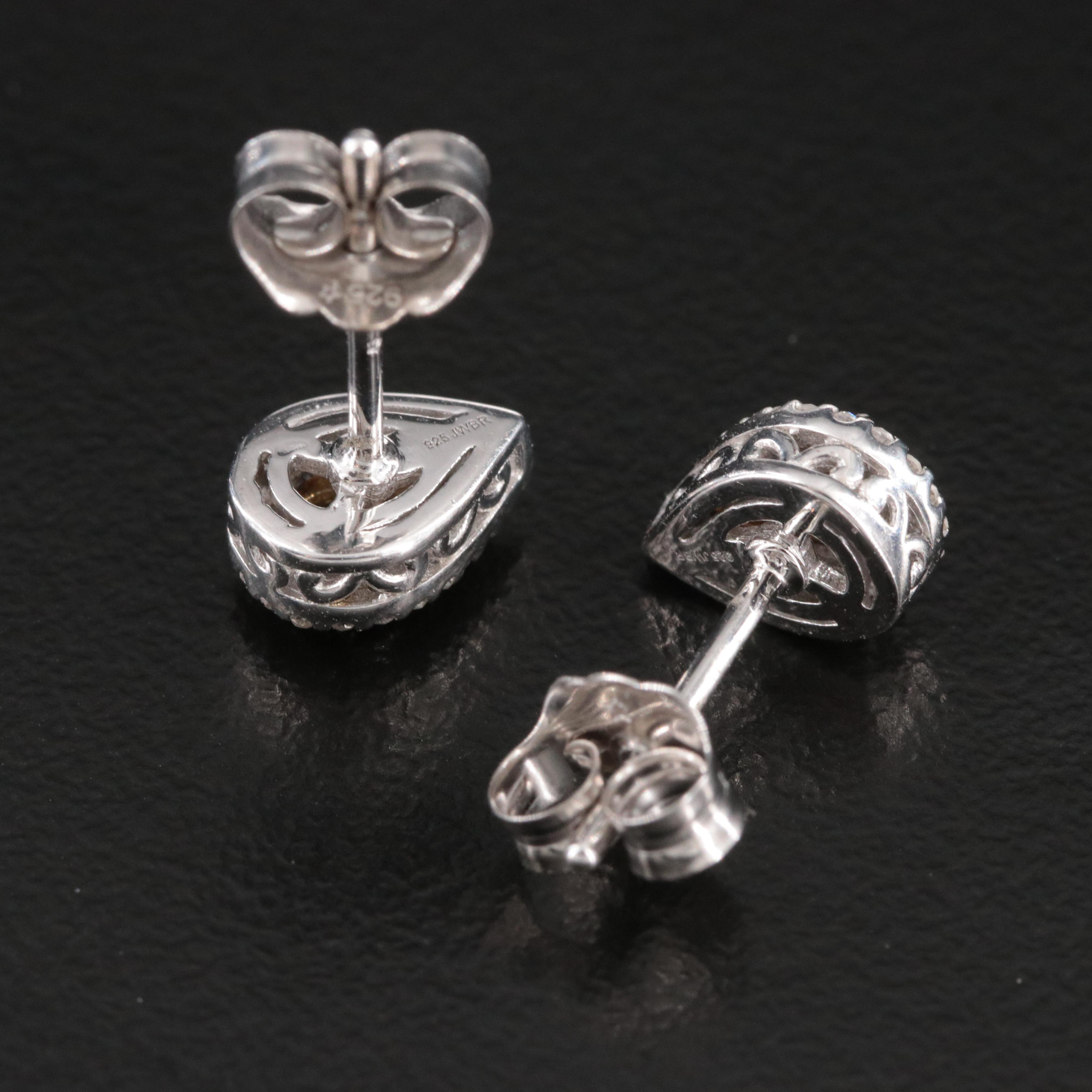 Sterling Diamond Earrings
