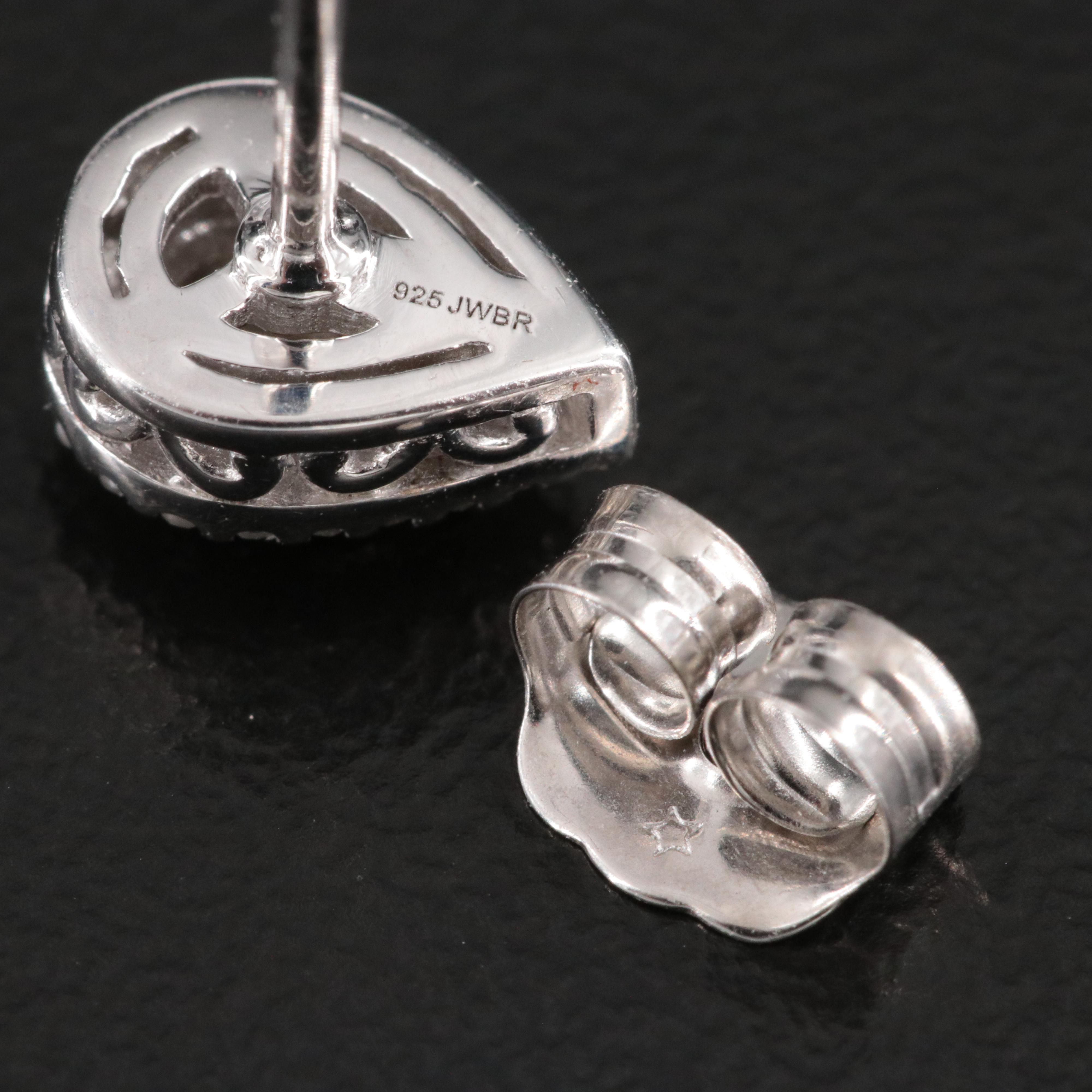 Sterling Diamond Earrings