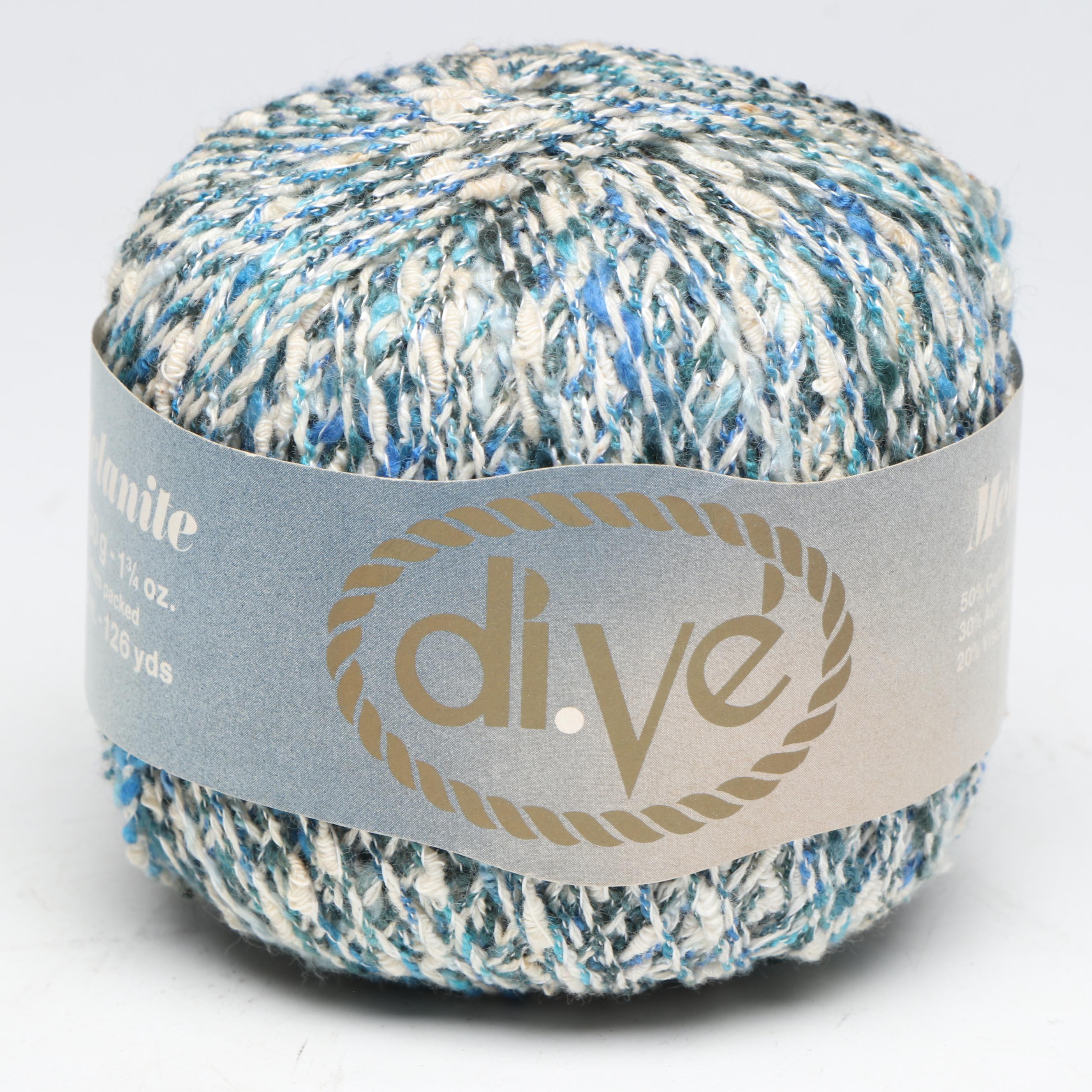 Dive, Thaki, Bucilla & Other Cotton Yarn with Wood Knitting Needles and Crochet