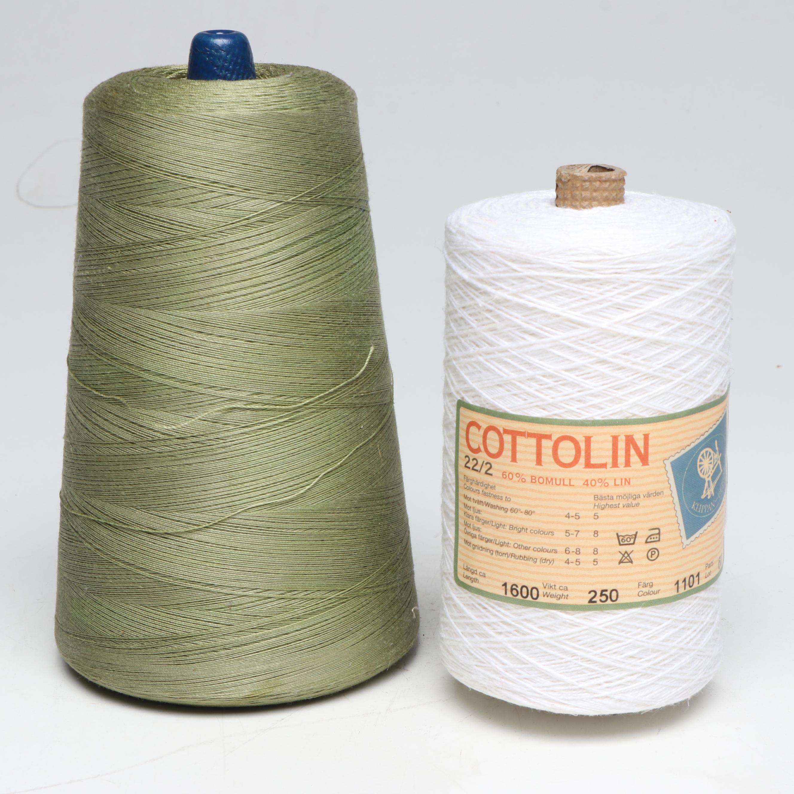 Dive, Thaki, Bucilla & Other Cotton Yarn with Wood Knitting Needles and Crochet