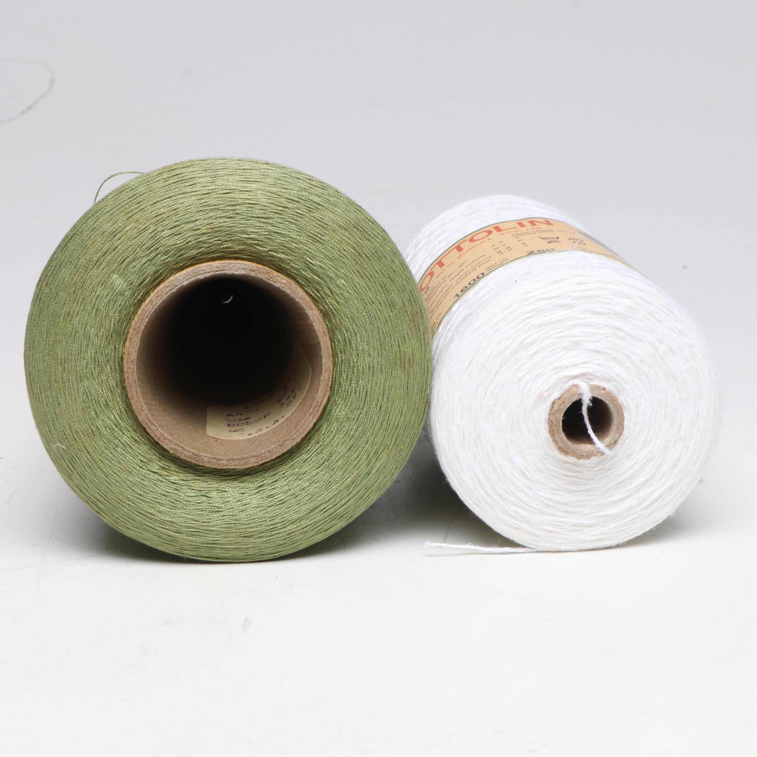 Dive, Thaki, Bucilla & Other Cotton Yarn with Wood Knitting Needles and Crochet