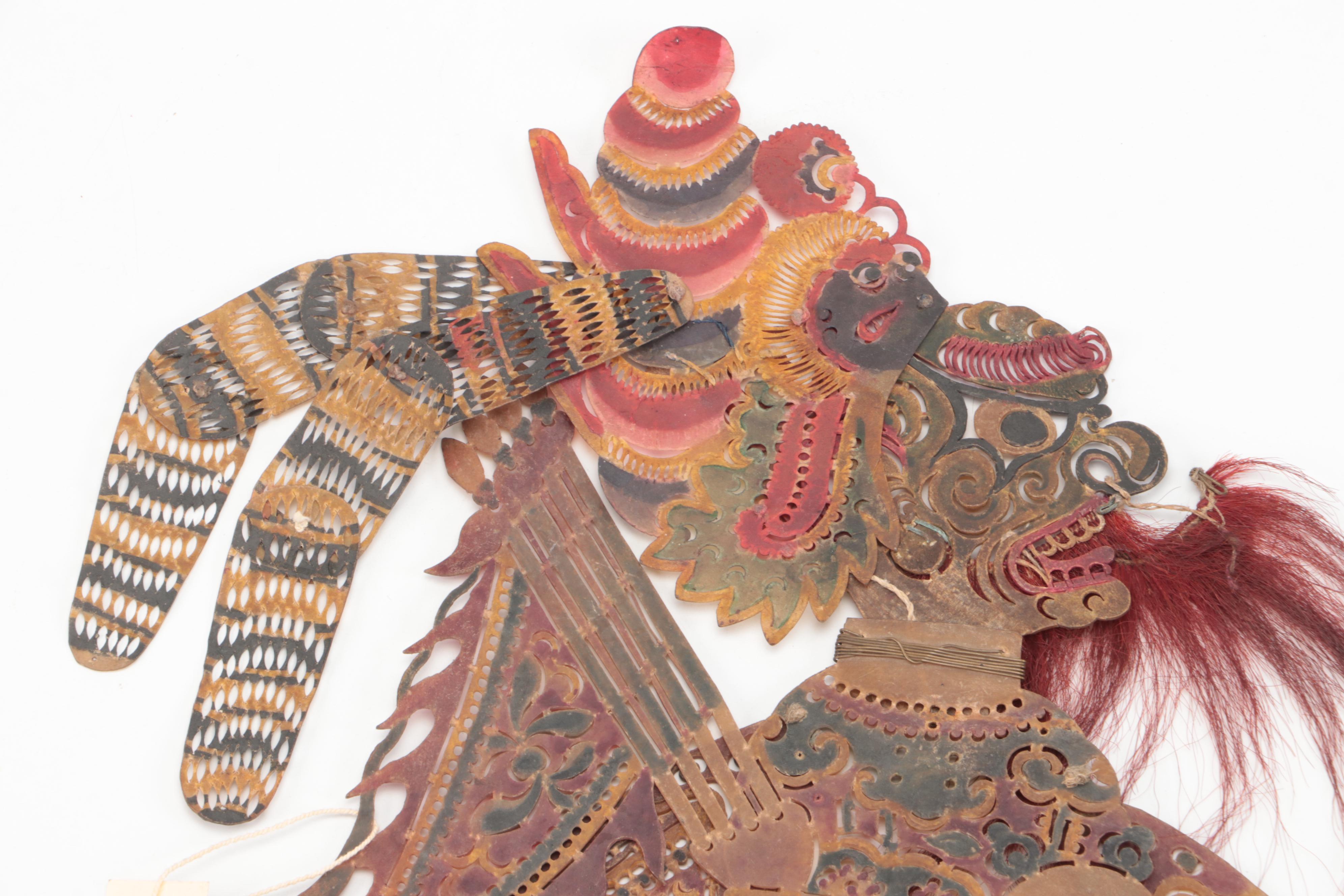 Chinese General Vellum Shadow Puppet, Circa 1870