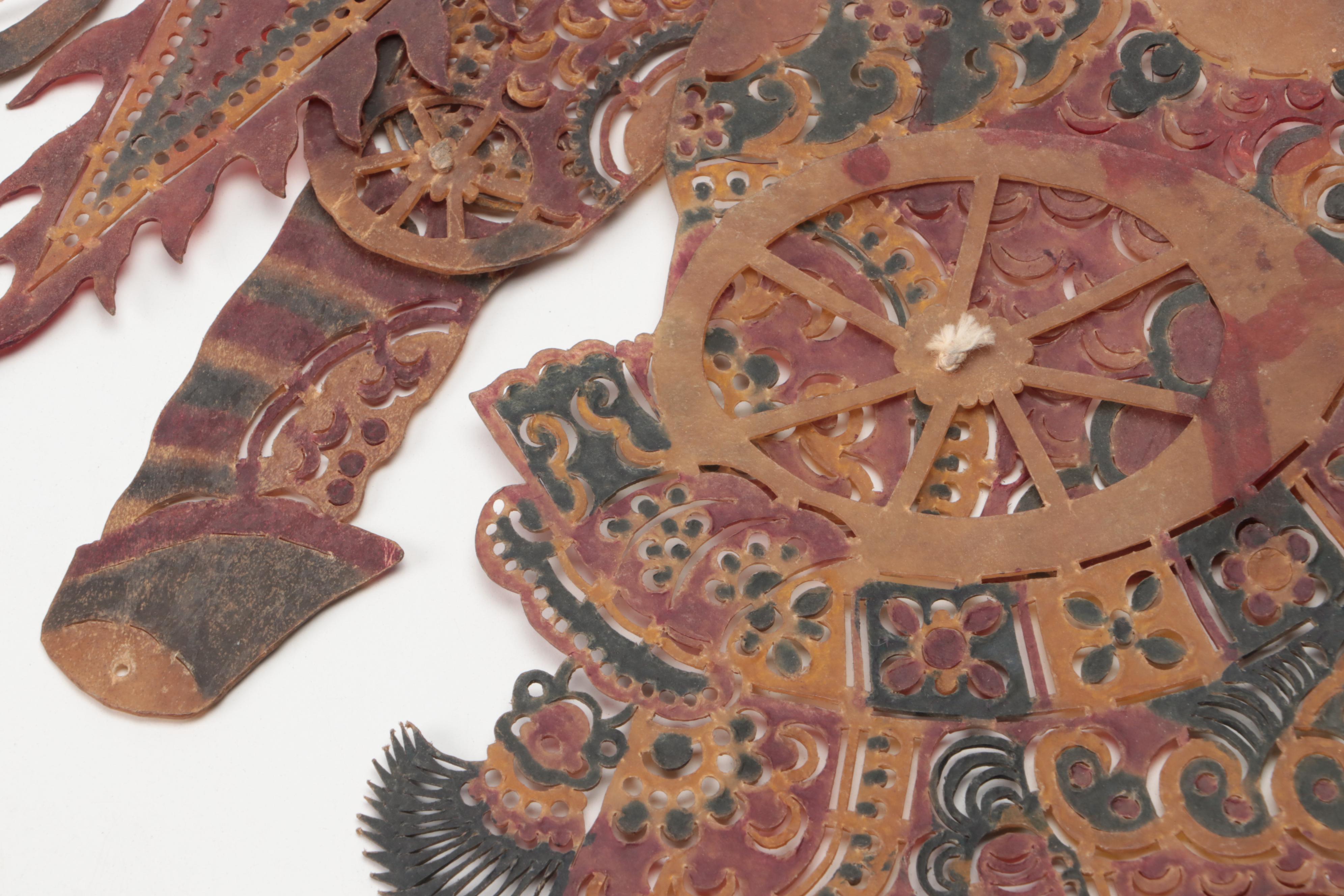 Chinese General Vellum Shadow Puppet, Circa 1870