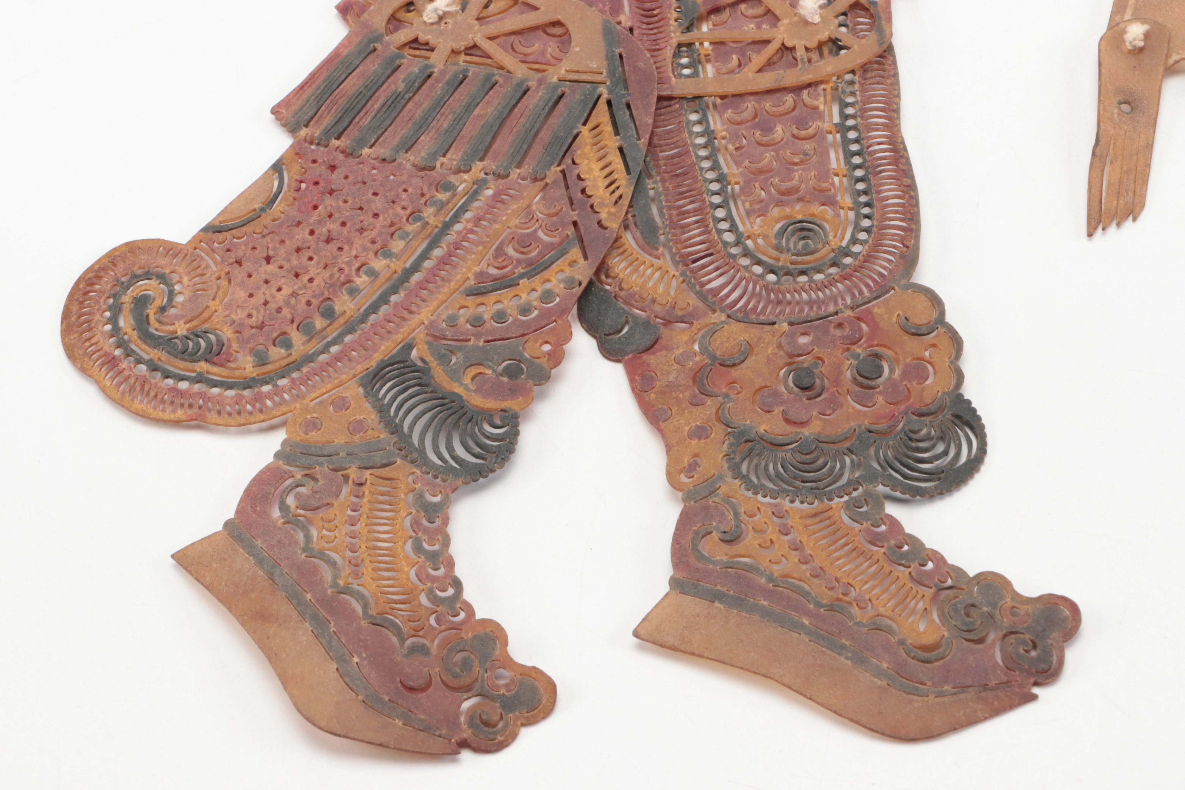 Chinese General Vellum Shadow Puppet, Circa 1870