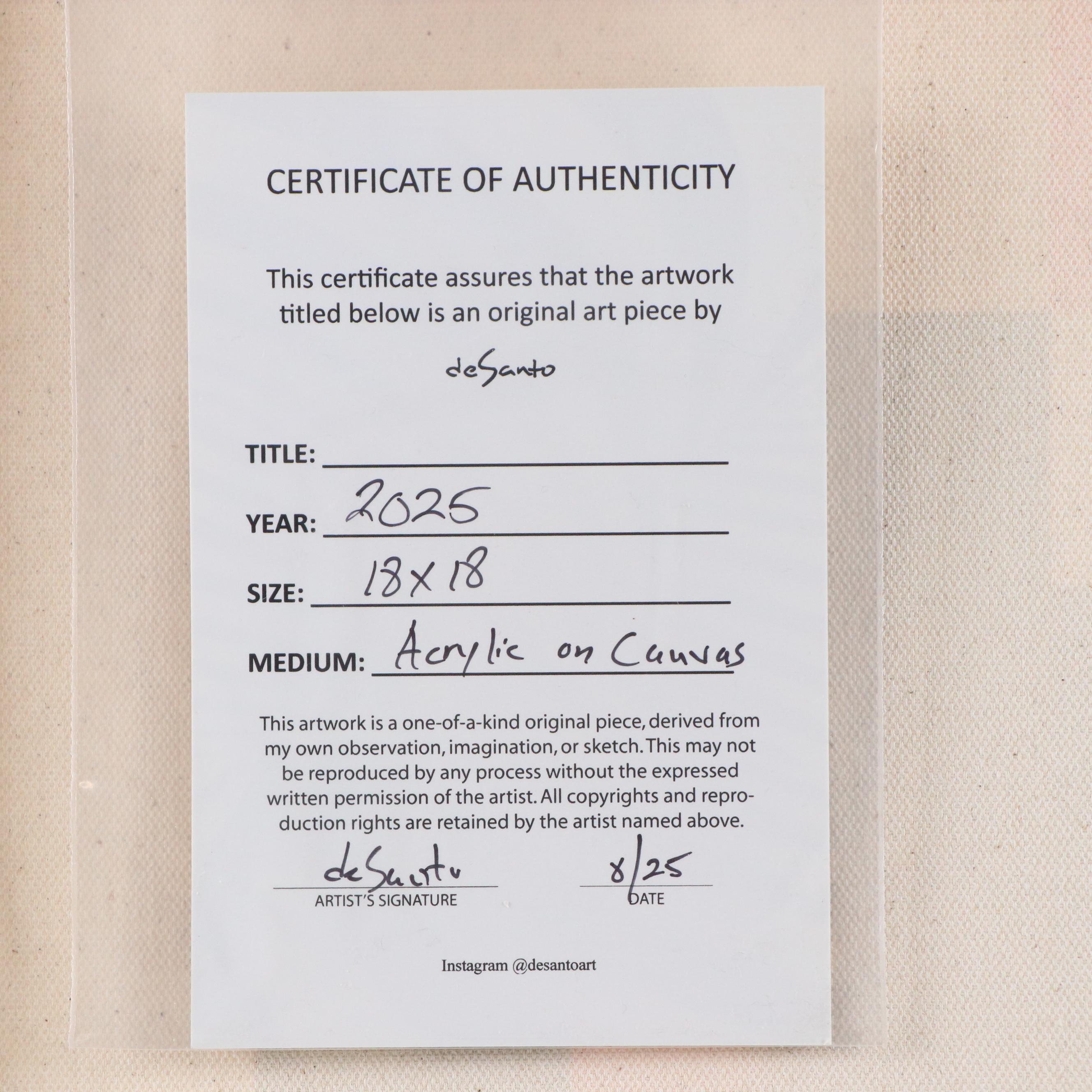 deSanto Geometric Acrylic Painting, 2025