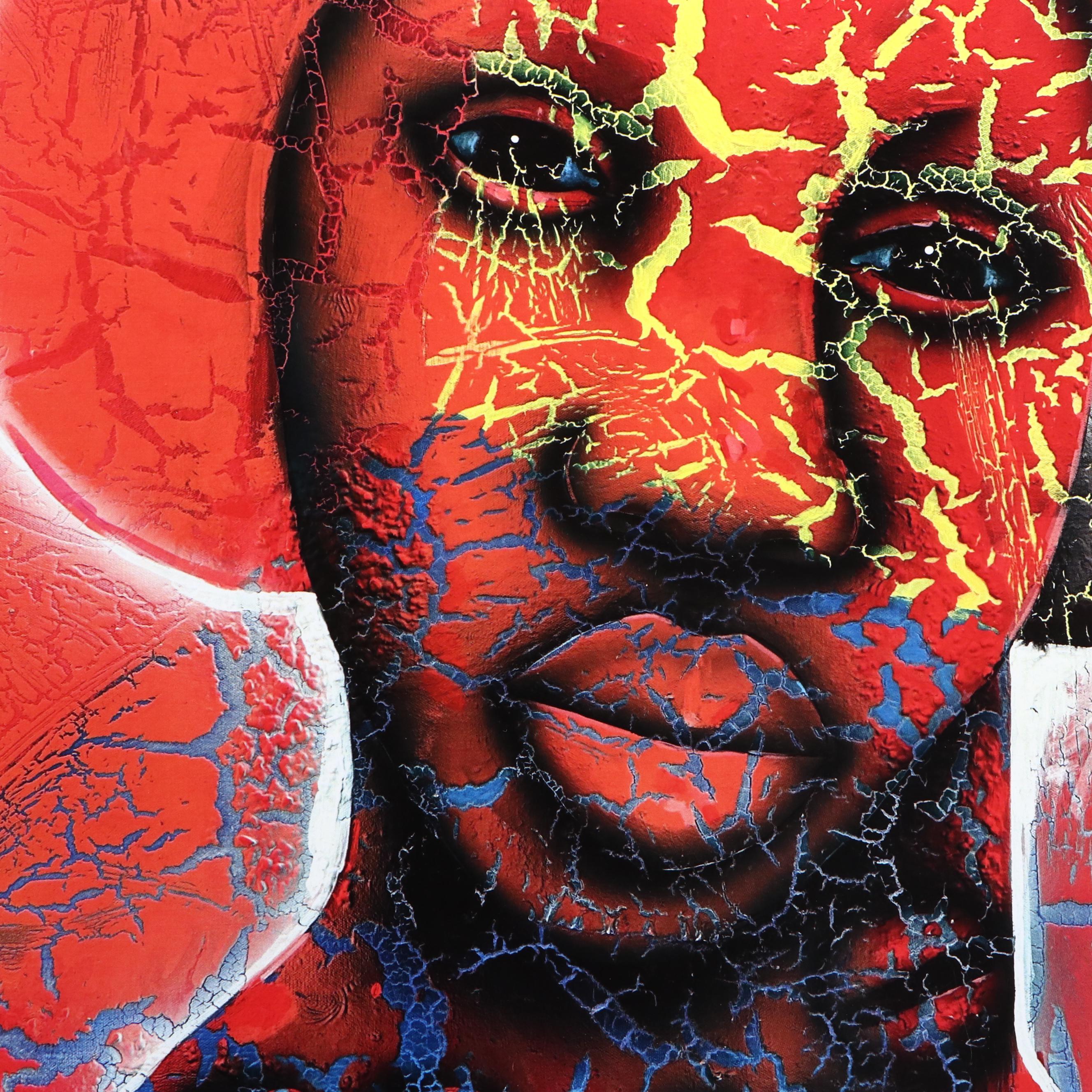 Abiola Idowu Stylized Offset Lithograph Portraits, 21st Century