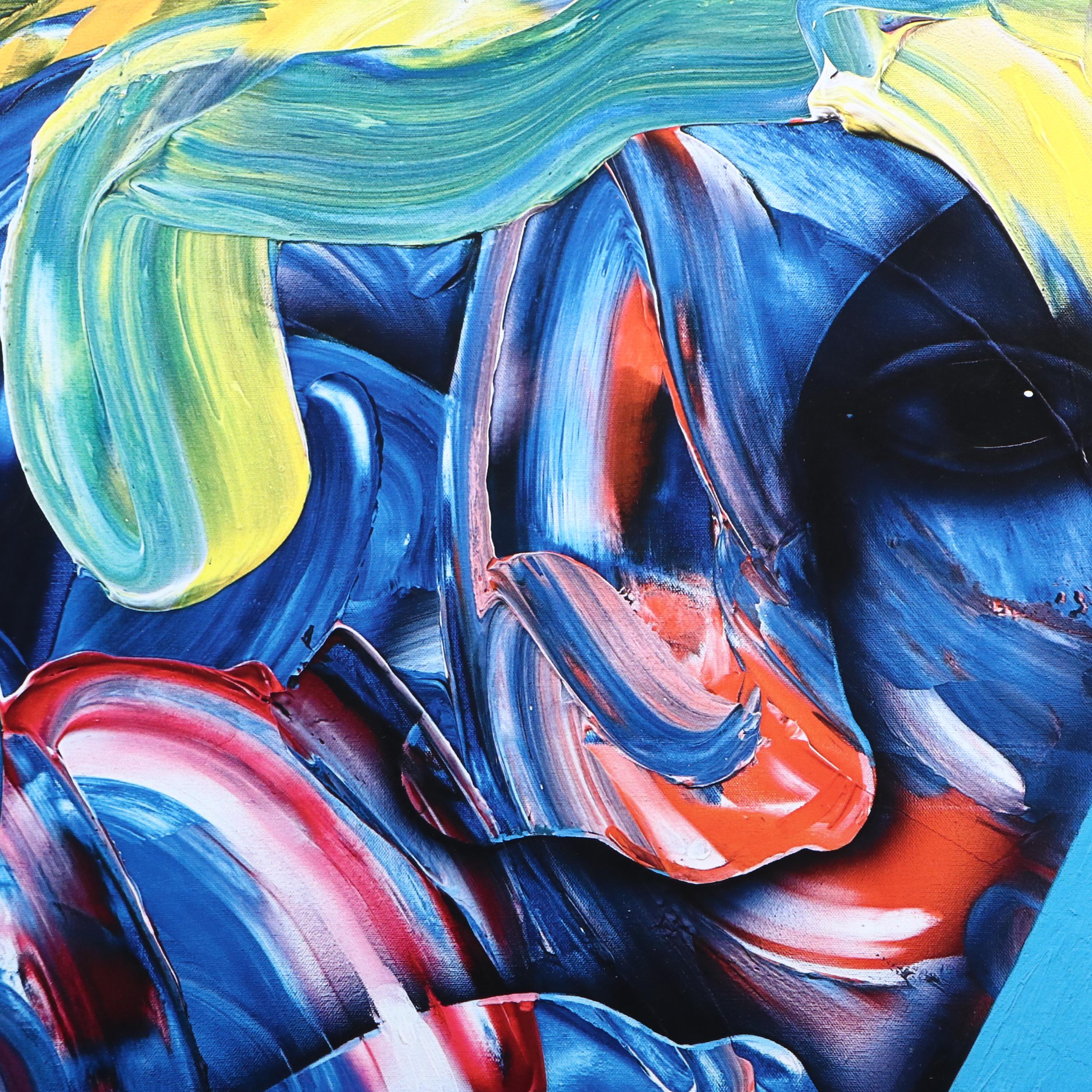 Abiola Idowu Stylized Offset Lithograph Portraits, 21st Century