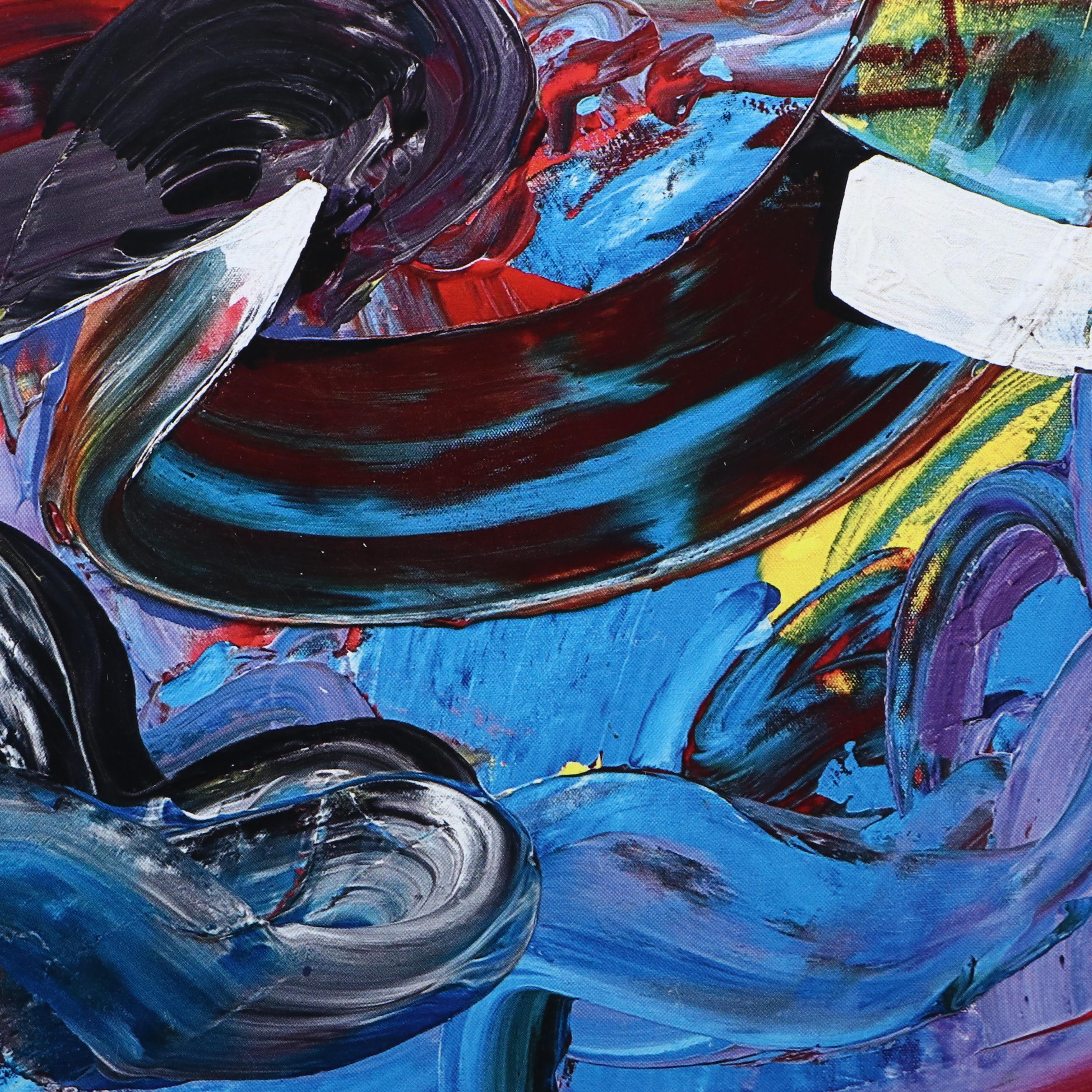 Abiola Idowu Stylized Offset Lithograph Portraits, 21st Century