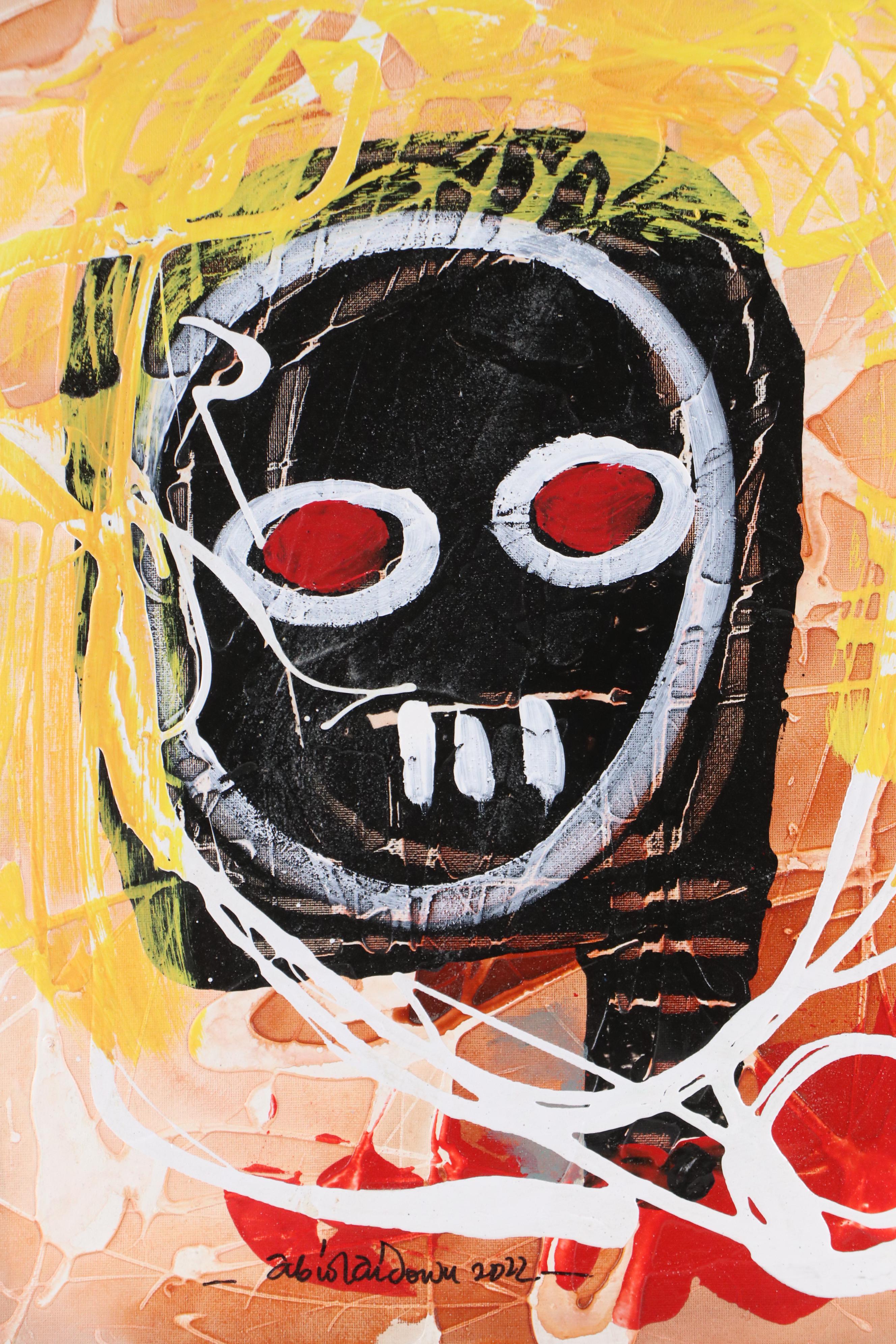 Abiola Idowu Stylized Mixed Media Portrait "Life Style," 2023