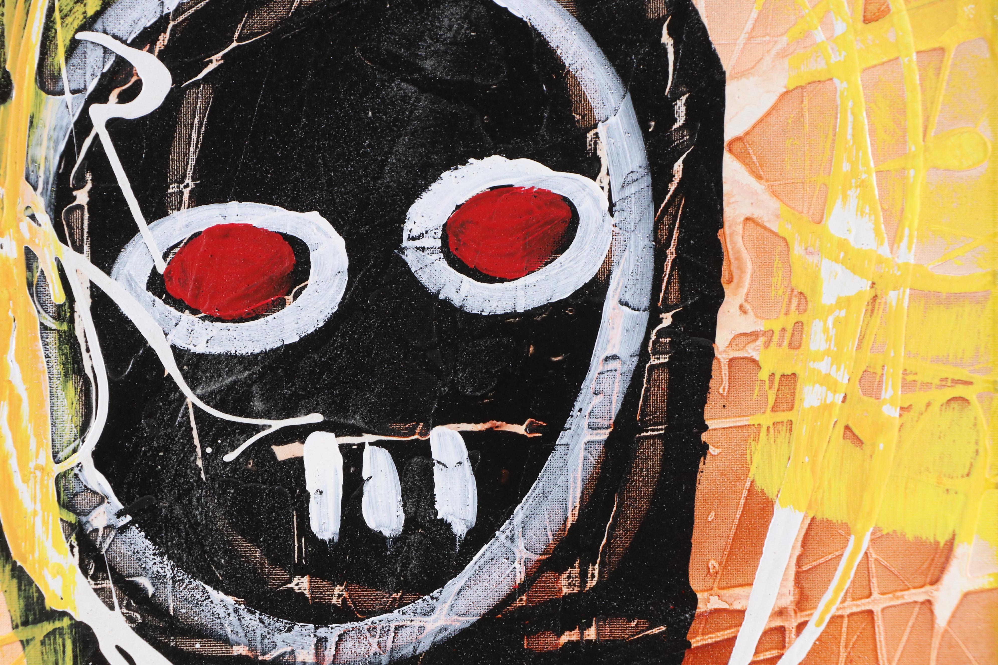 Abiola Idowu Stylized Mixed Media Portrait "Life Style," 2023