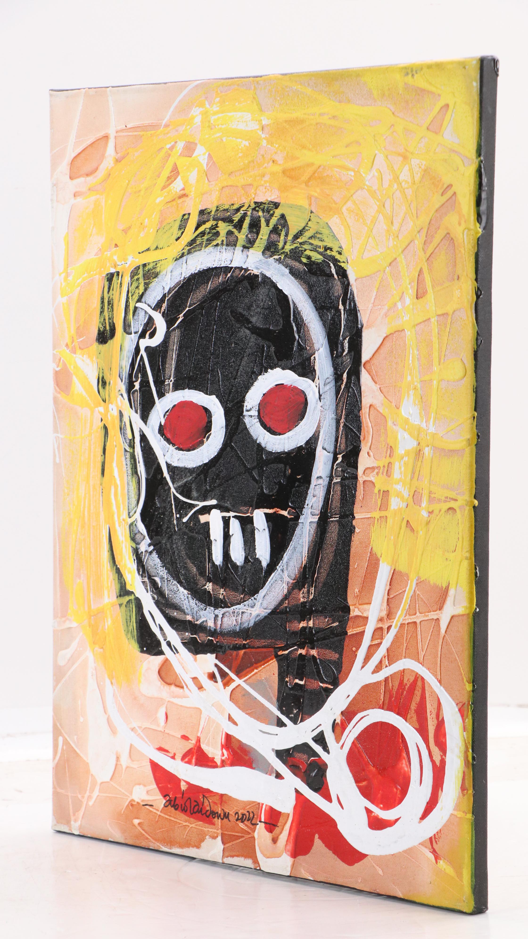 Abiola Idowu Stylized Mixed Media Portrait "Life Style," 2023