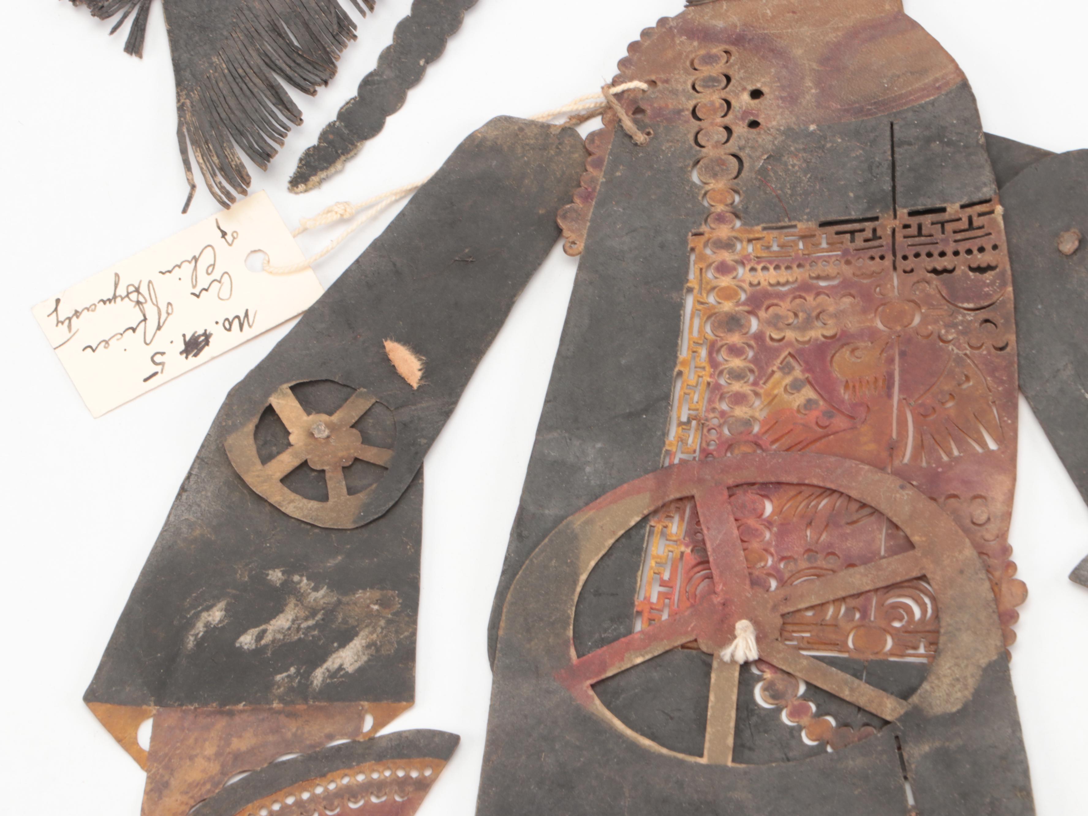 Chinese Officer Vellum Shadow Puppet, Circa 1870