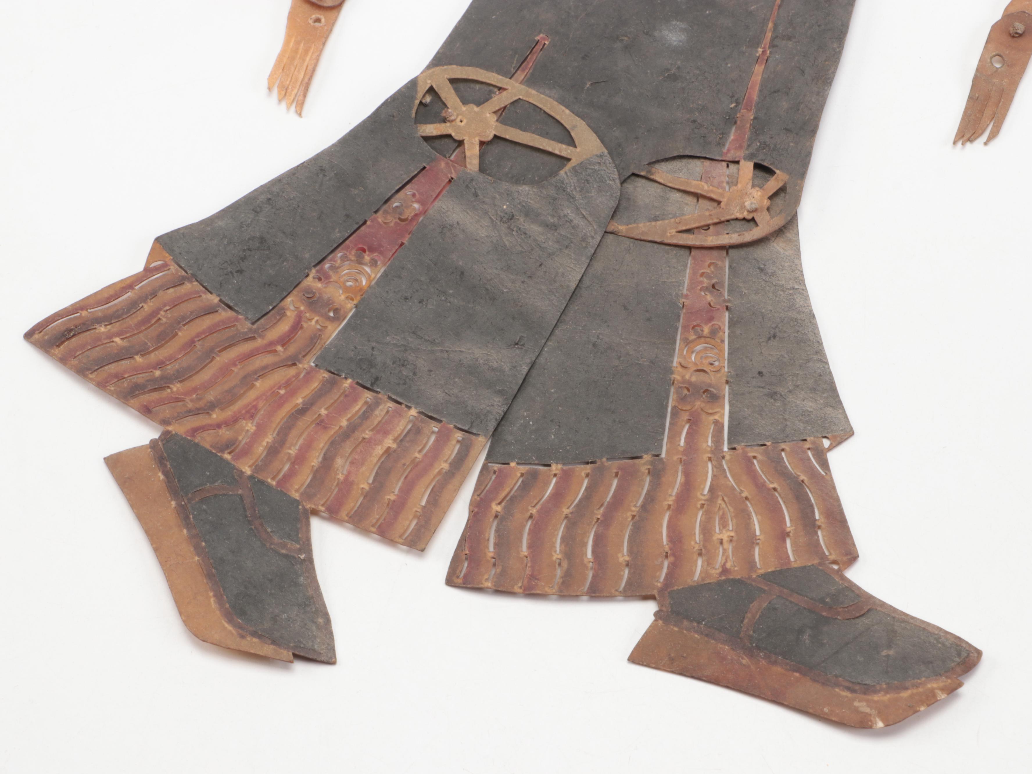 Chinese Officer Vellum Shadow Puppet, Circa 1870