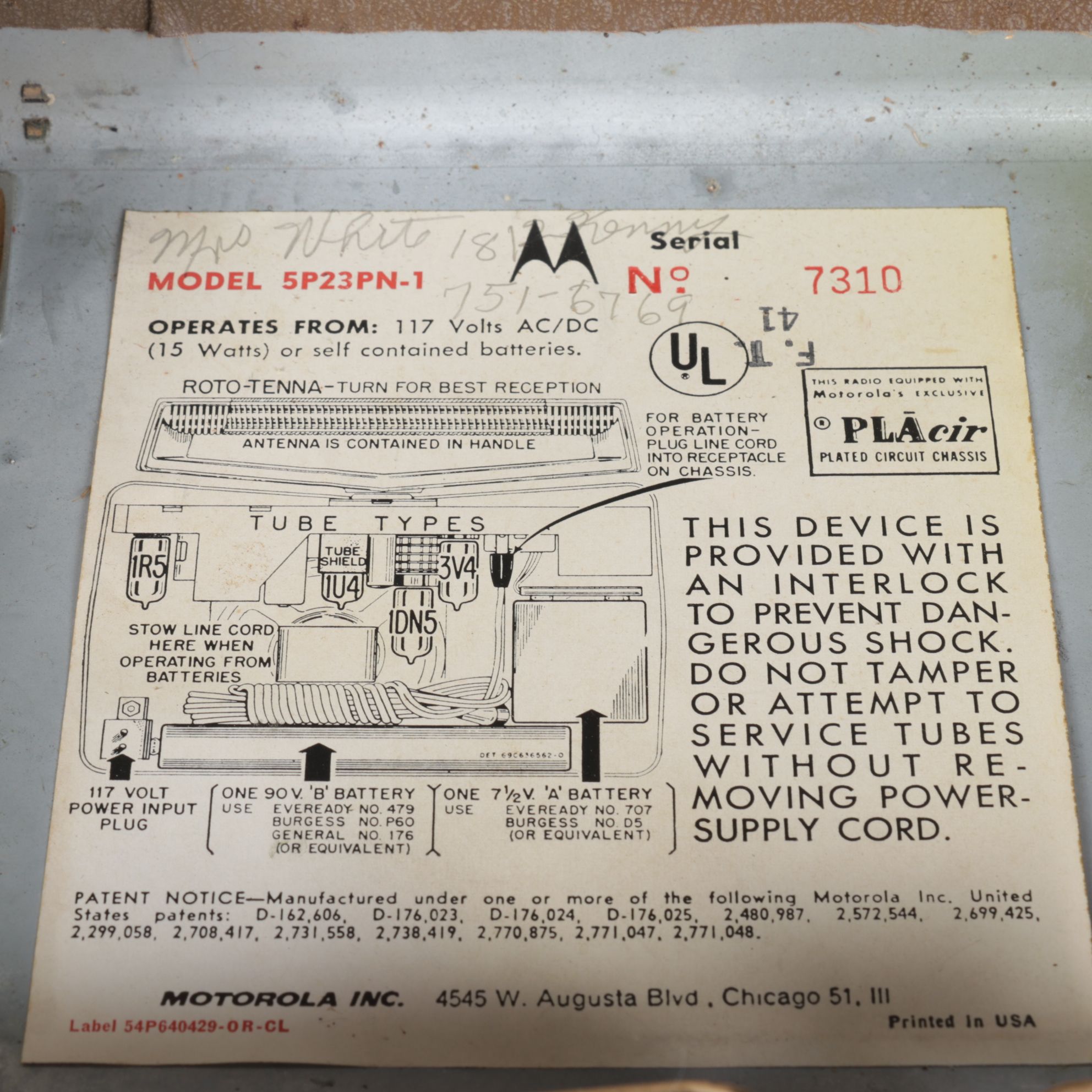 Motorola & Sentinel Portable AM/FM Radios, Mid-20th Century