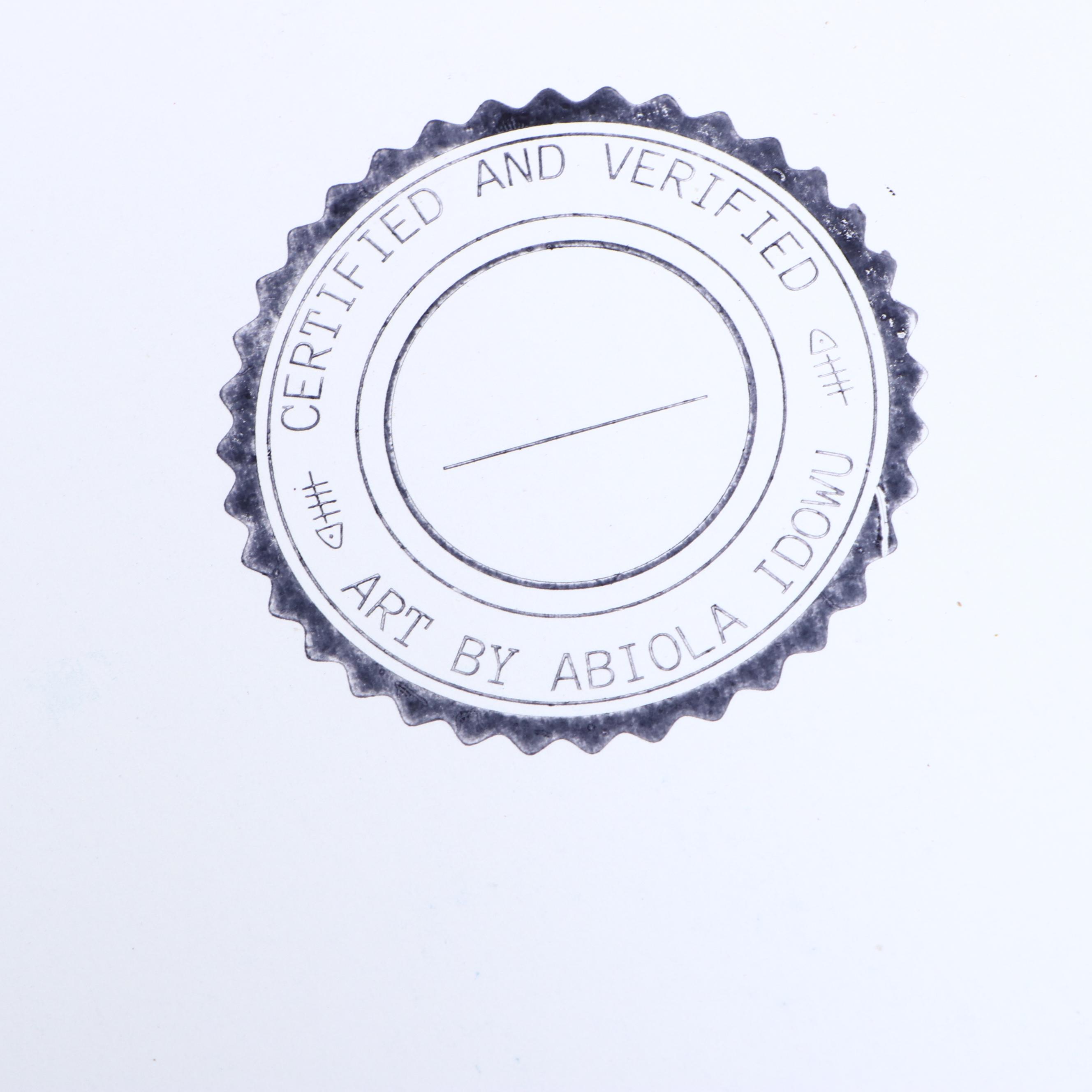 Abiola Idowu Stylized Offset Lithograph Portraits, 21st Century