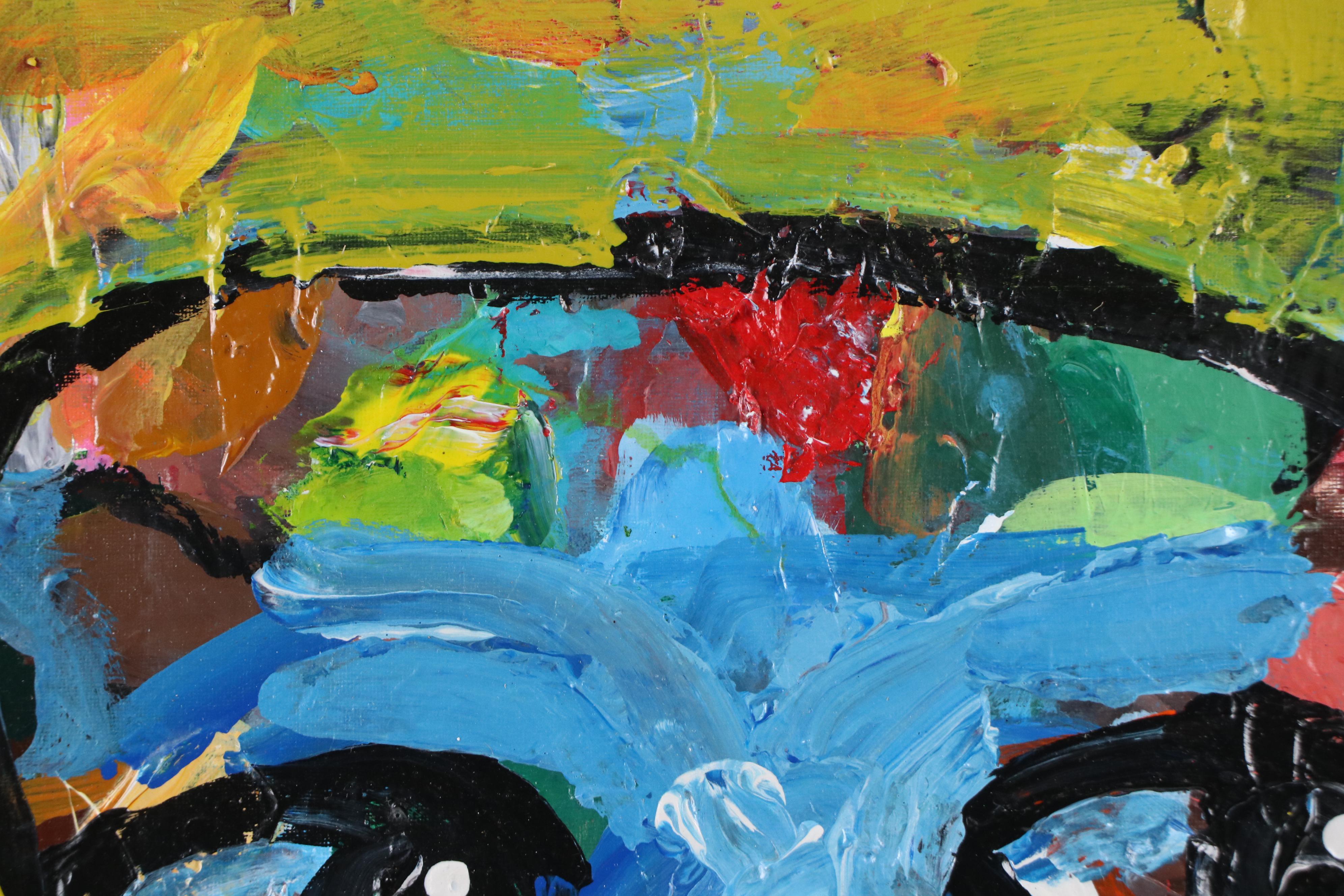 Abiola Idowu Stylized Acrylic Portrait "Brilliant Human," 2023