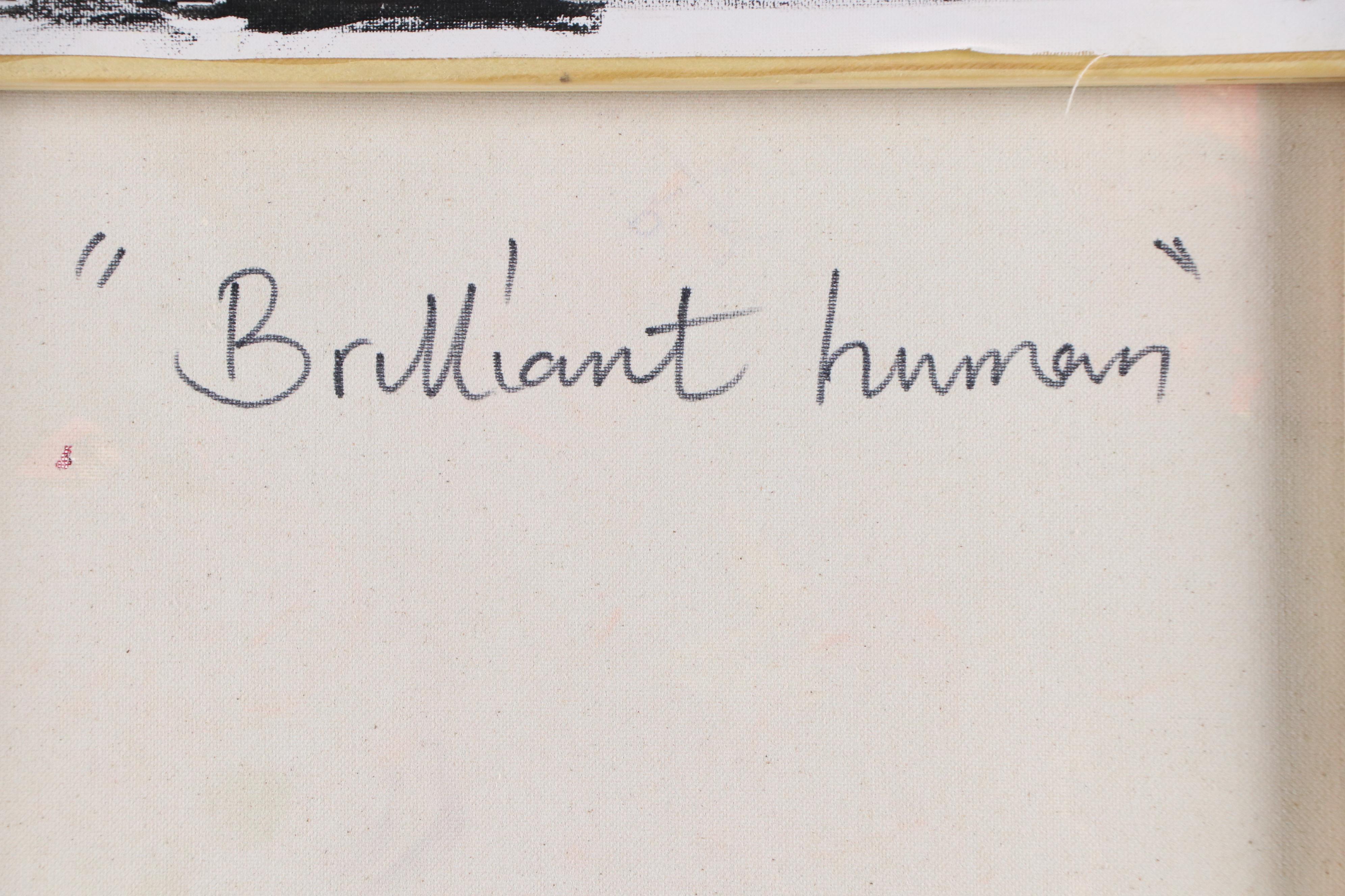 Abiola Idowu Stylized Acrylic Portrait "Brilliant Human," 2023