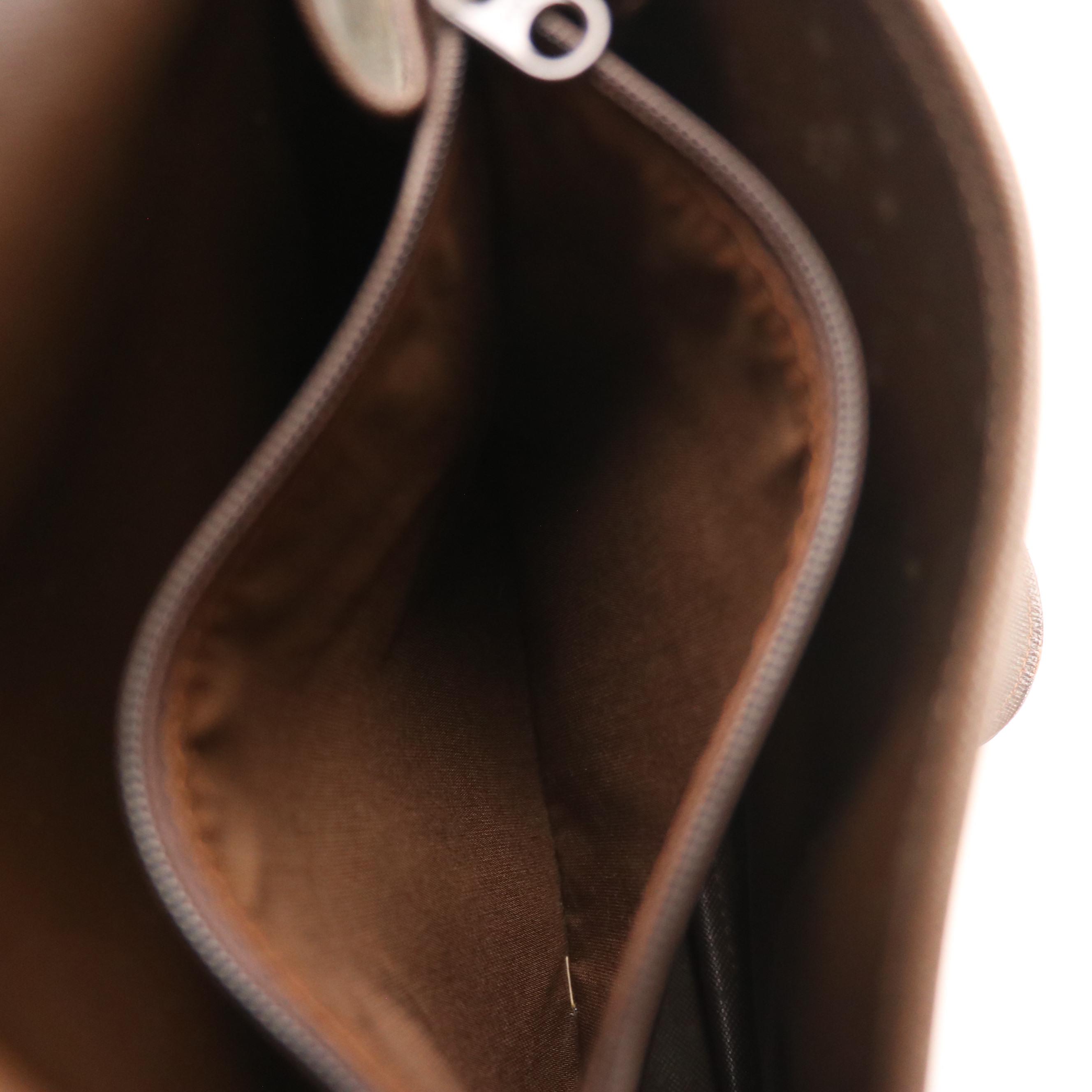 Burberrys Saddle Bag in Windowpane Check Canvas and Brown Saffiano Leather