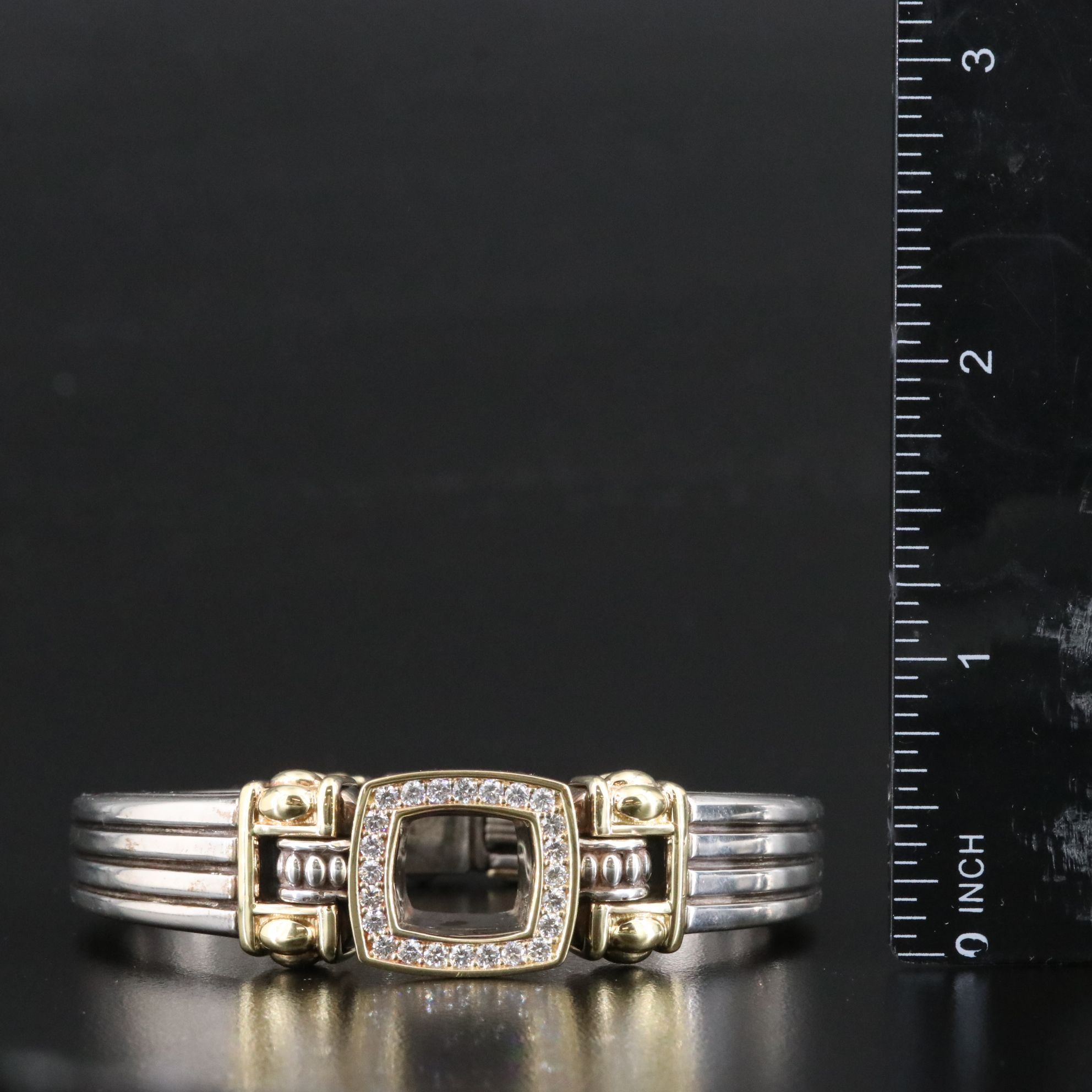 Caviar by Lagos Signature Sterling, 18K and 0.85 CTW Diamond Bracelet