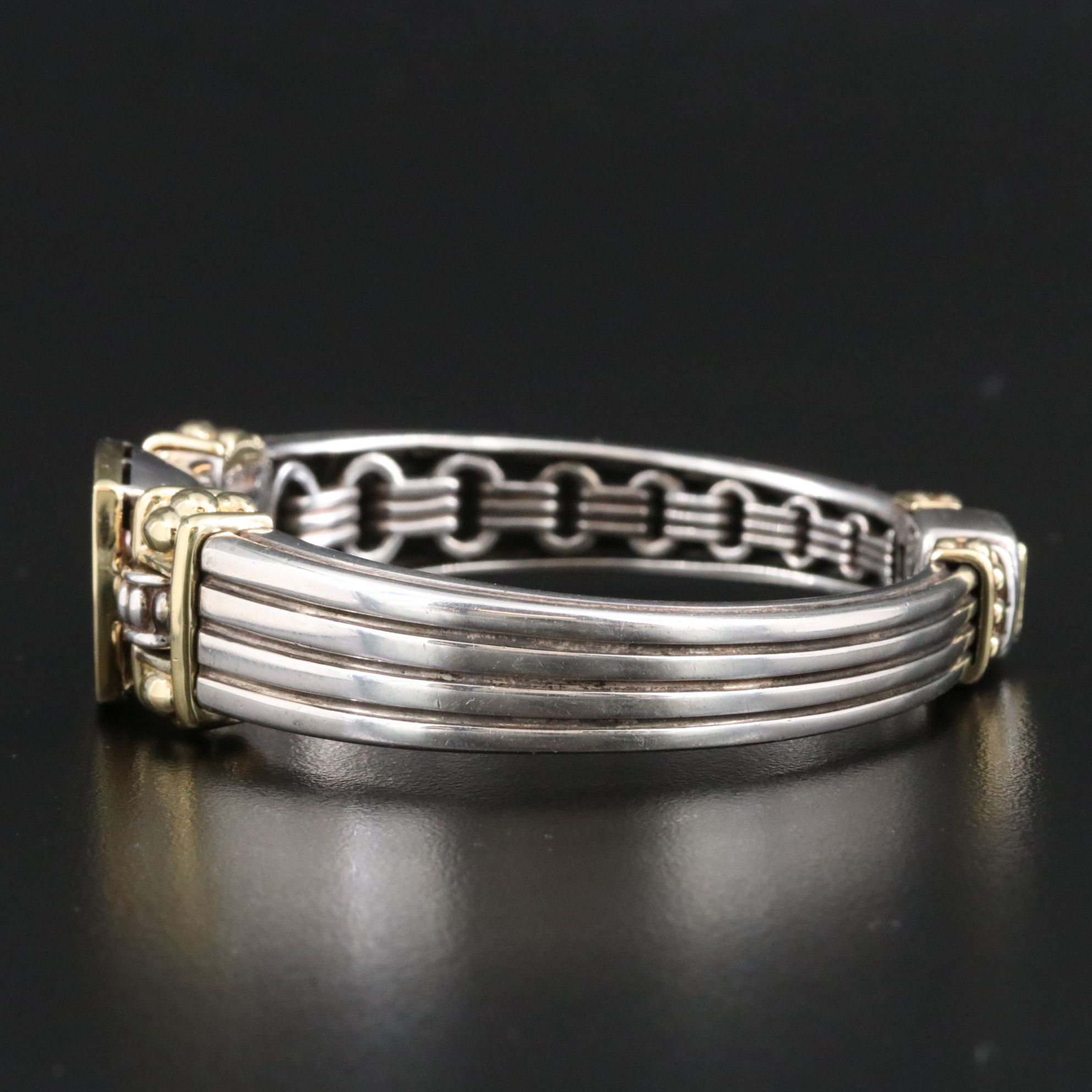 Caviar by Lagos Signature Sterling, 18K and 0.85 CTW Diamond Bracelet