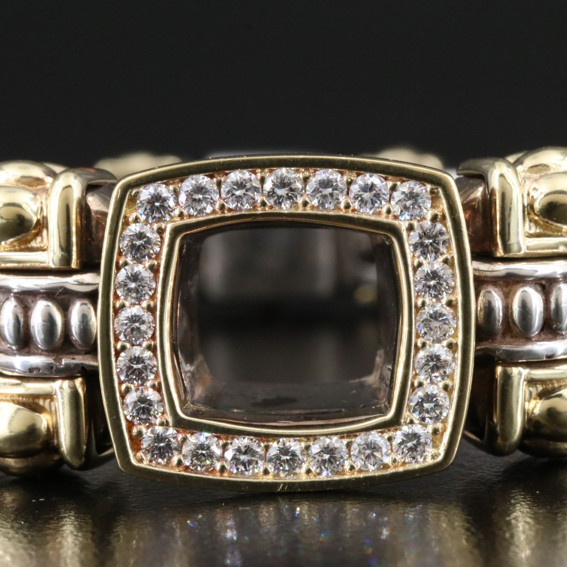 Caviar by Lagos Signature Sterling, 18K and 0.85 CTW Diamond Bracelet