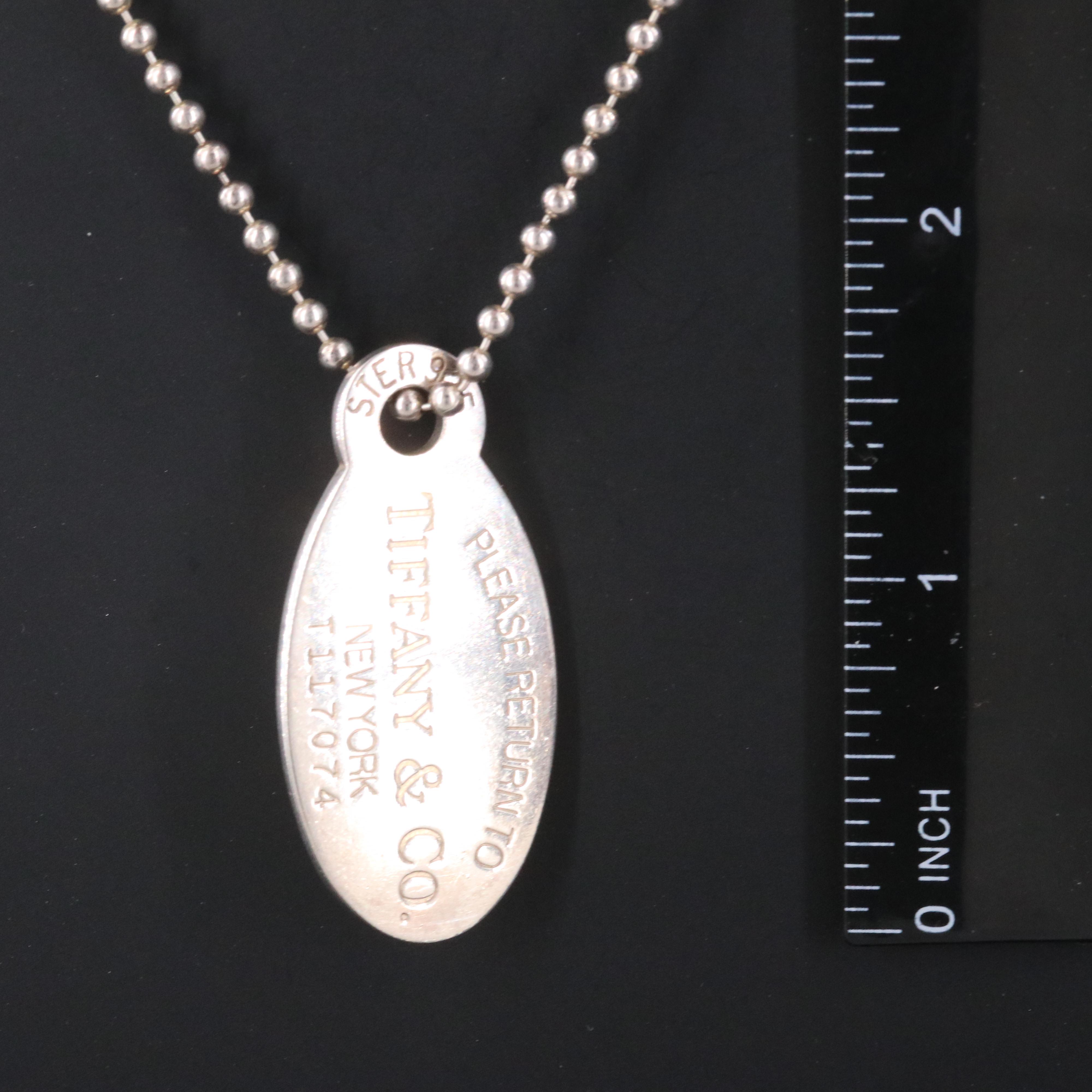 Tiffany & Co. Return to Tiffany Sterling Oval Tag Necklace