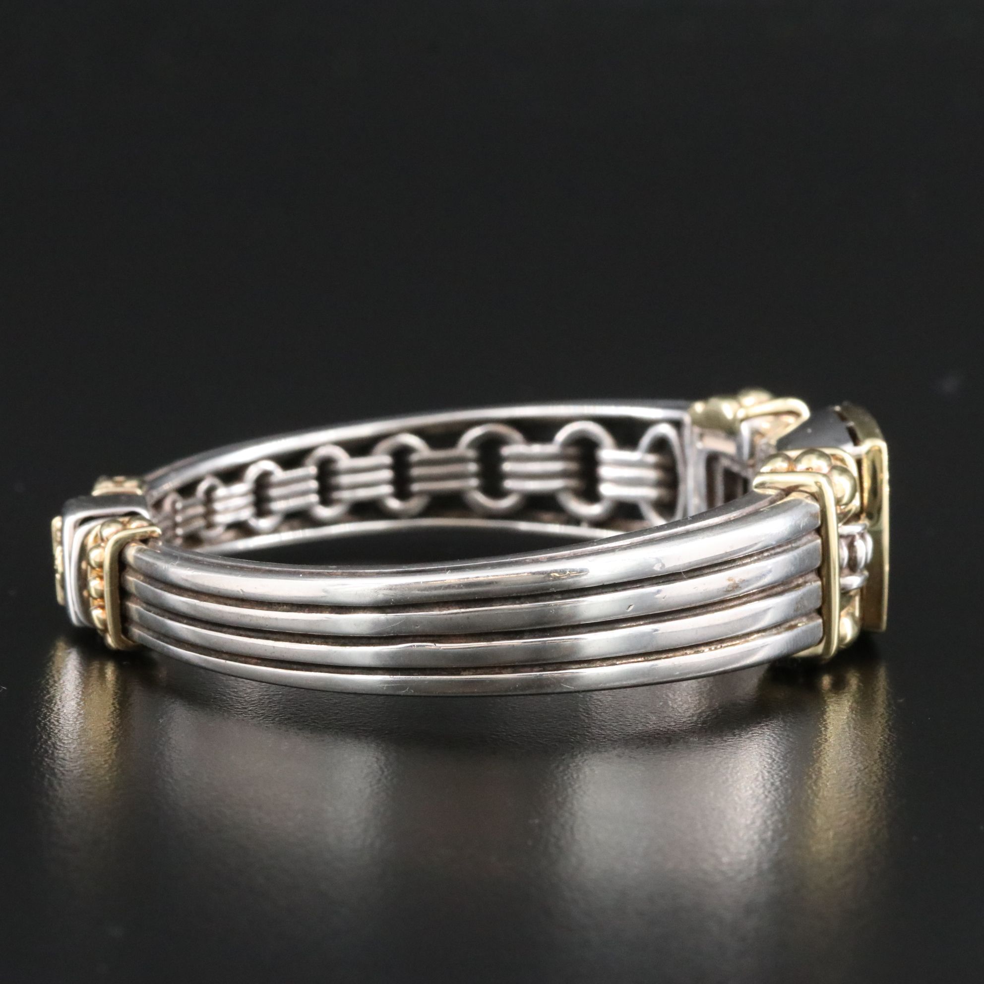 Caviar by Lagos Signature Sterling, 18K and 0.85 CTW Diamond Bracelet