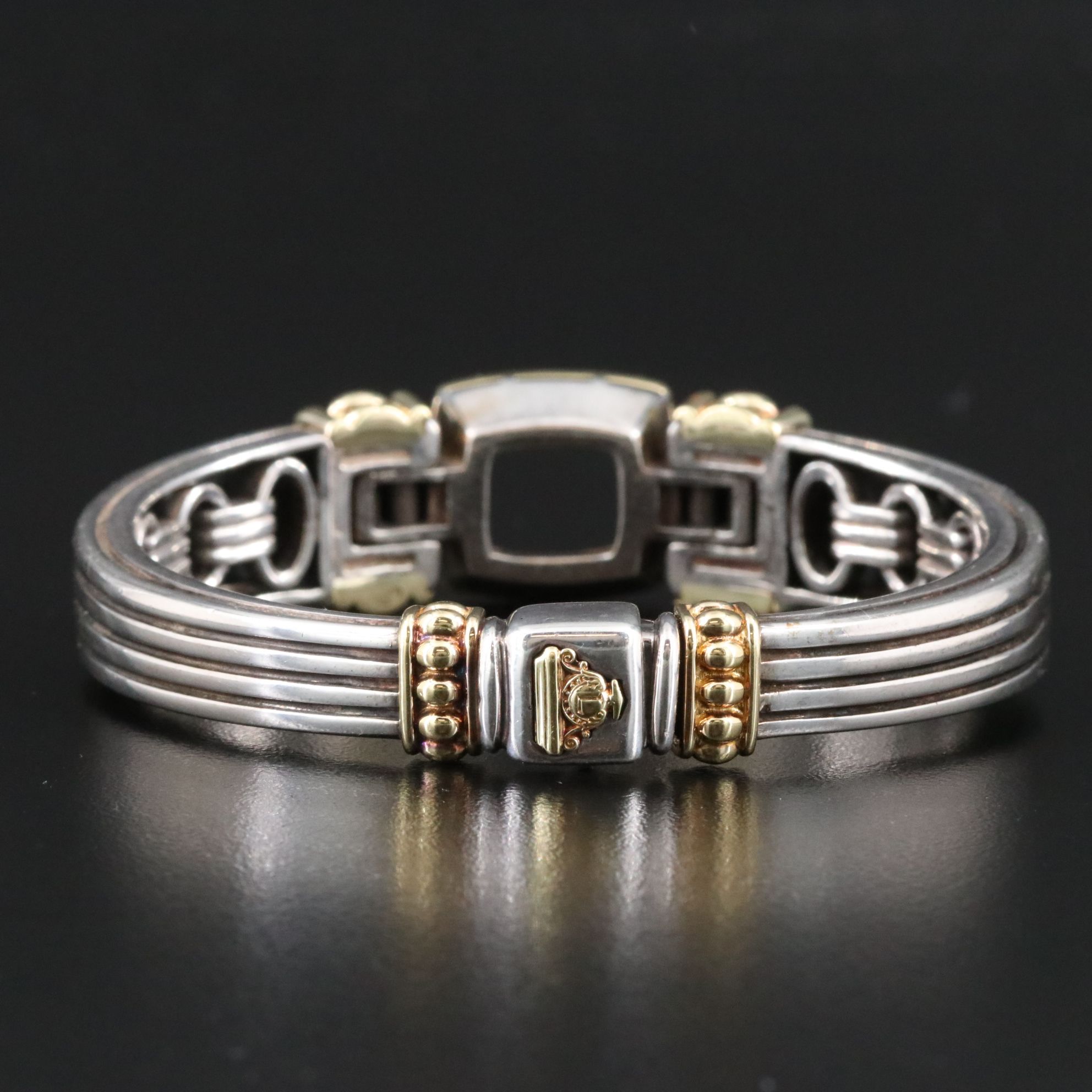 Caviar by Lagos Signature Sterling, 18K and 0.85 CTW Diamond Bracelet