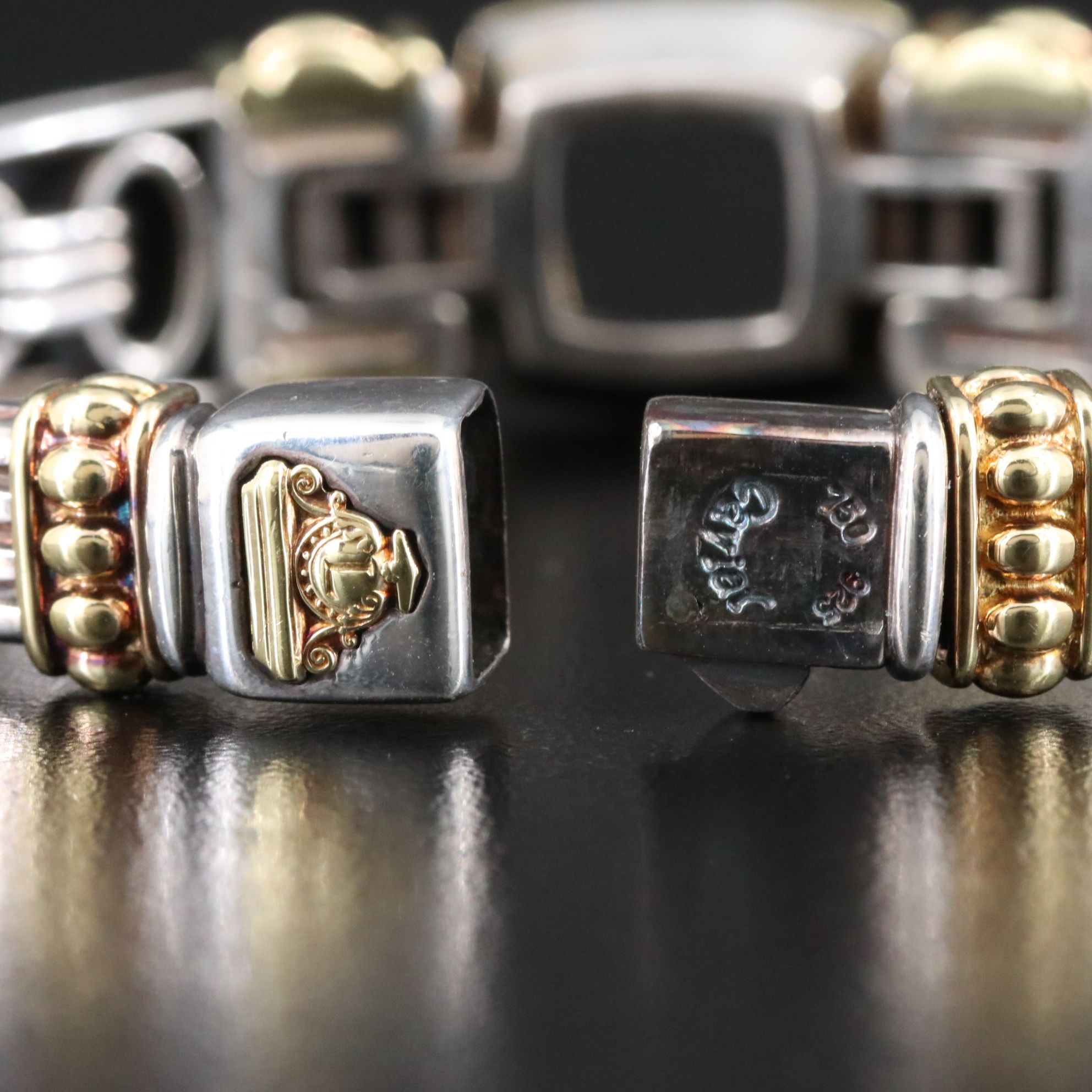 Caviar by Lagos Signature Sterling, 18K and 0.85 CTW Diamond Bracelet