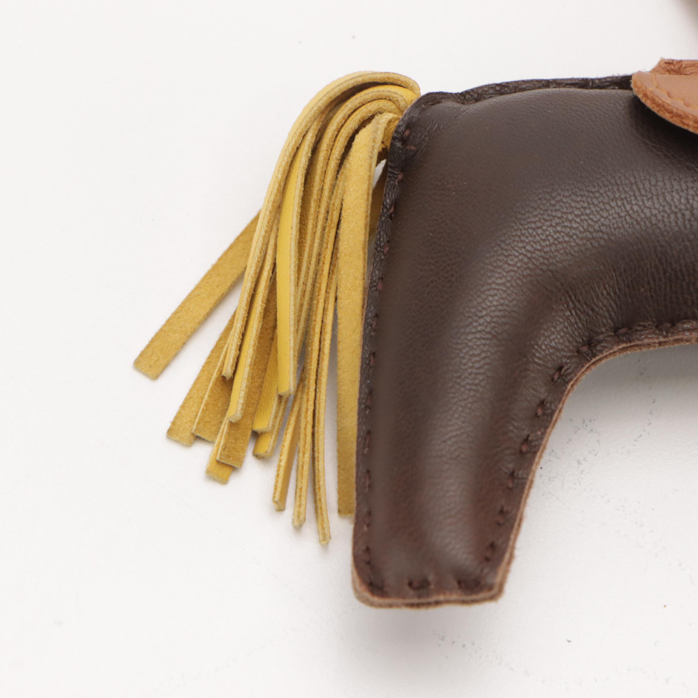 Hermès Rodeo PM Bag Charm in Tricolor Lambskin Leather