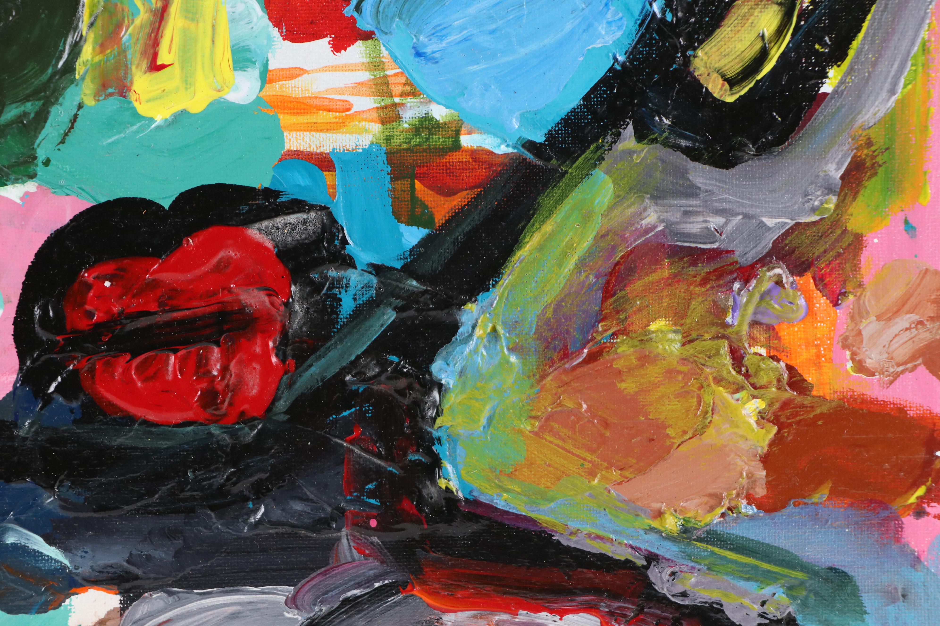 Abiola Idowu Stylized Acrylic Portrait, 2023