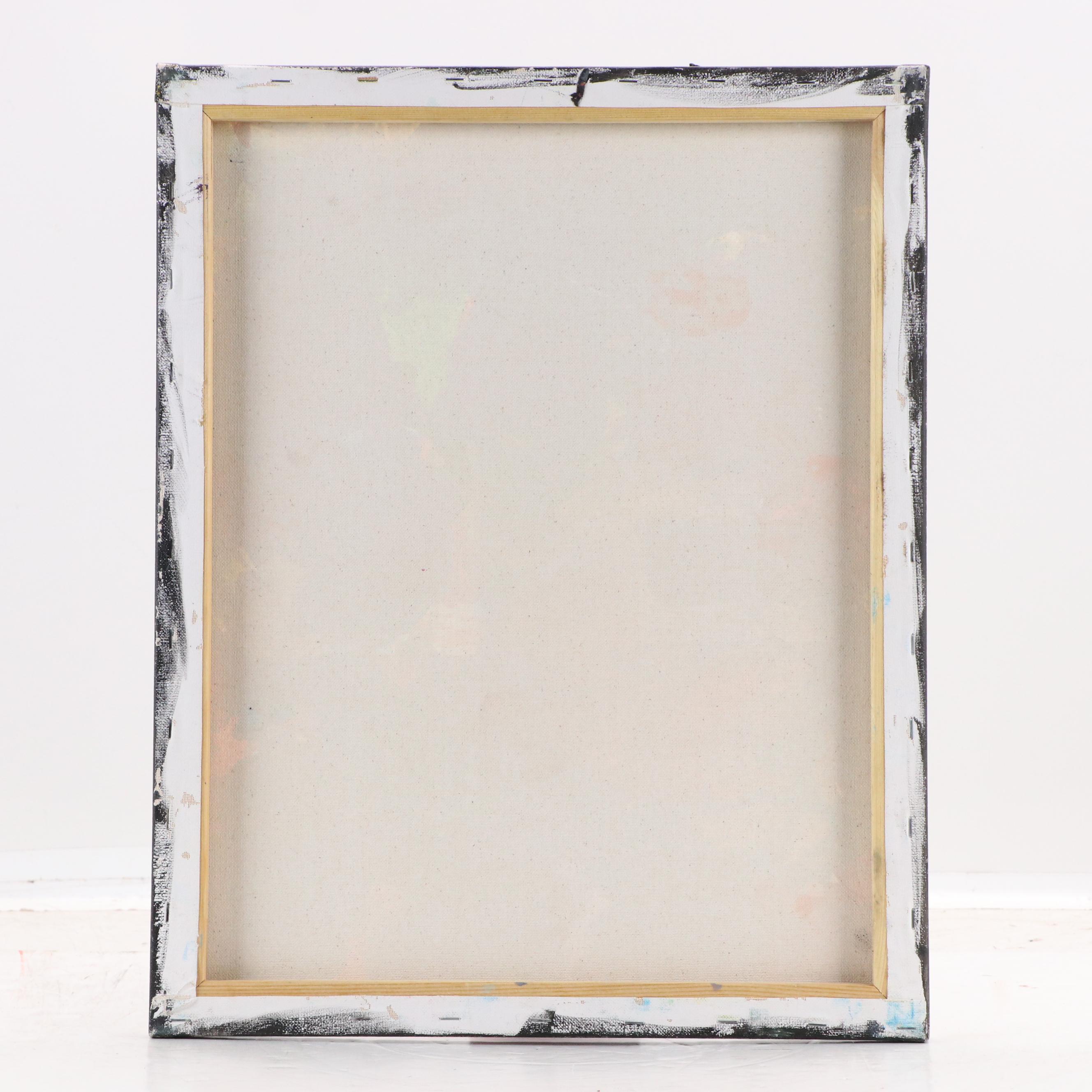 Abiola Idowu Stylized Acrylic Portrait, 2023