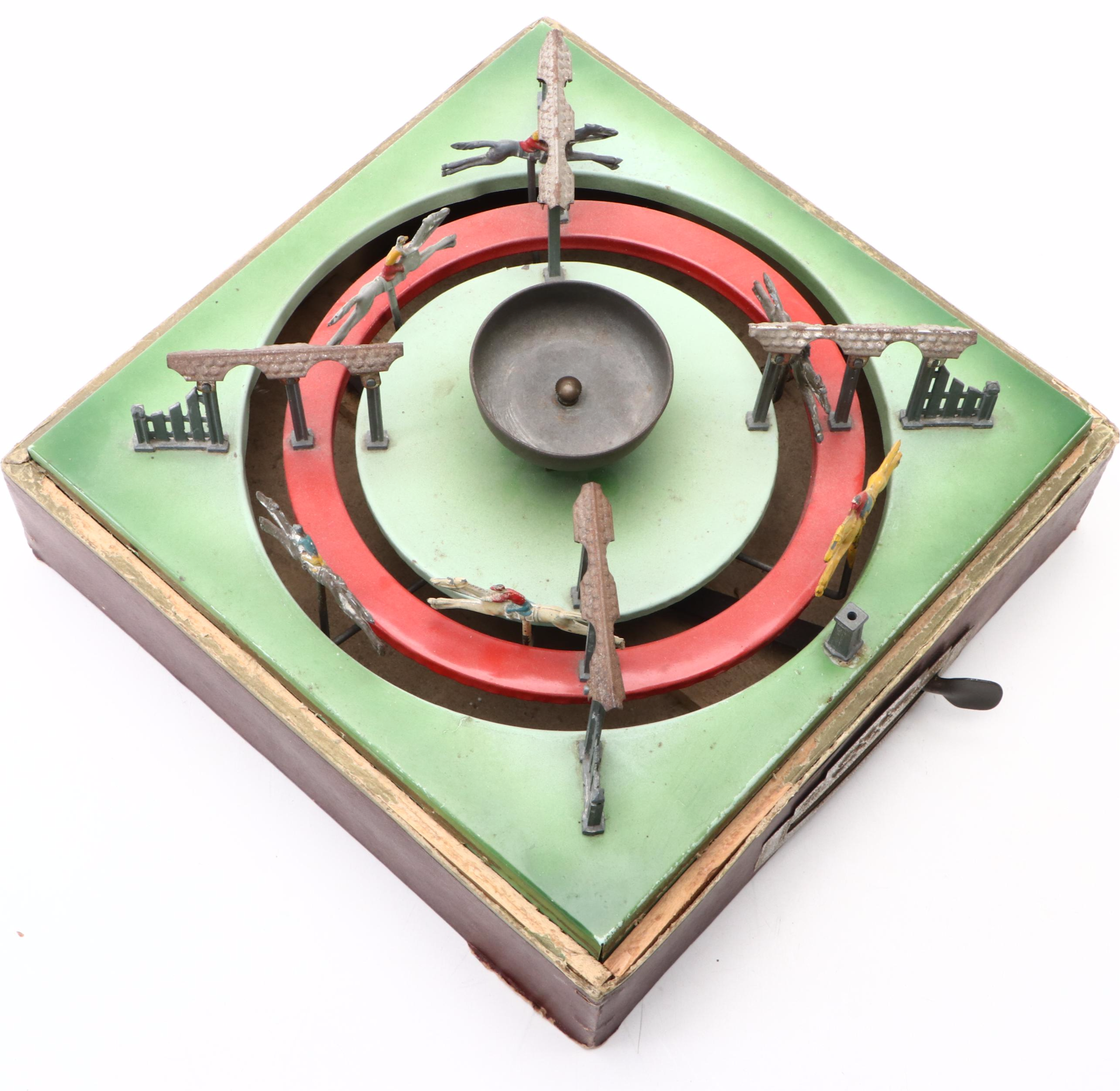 Jouets de Paris Mechanical Horse Racing Toy, Early 20th Century