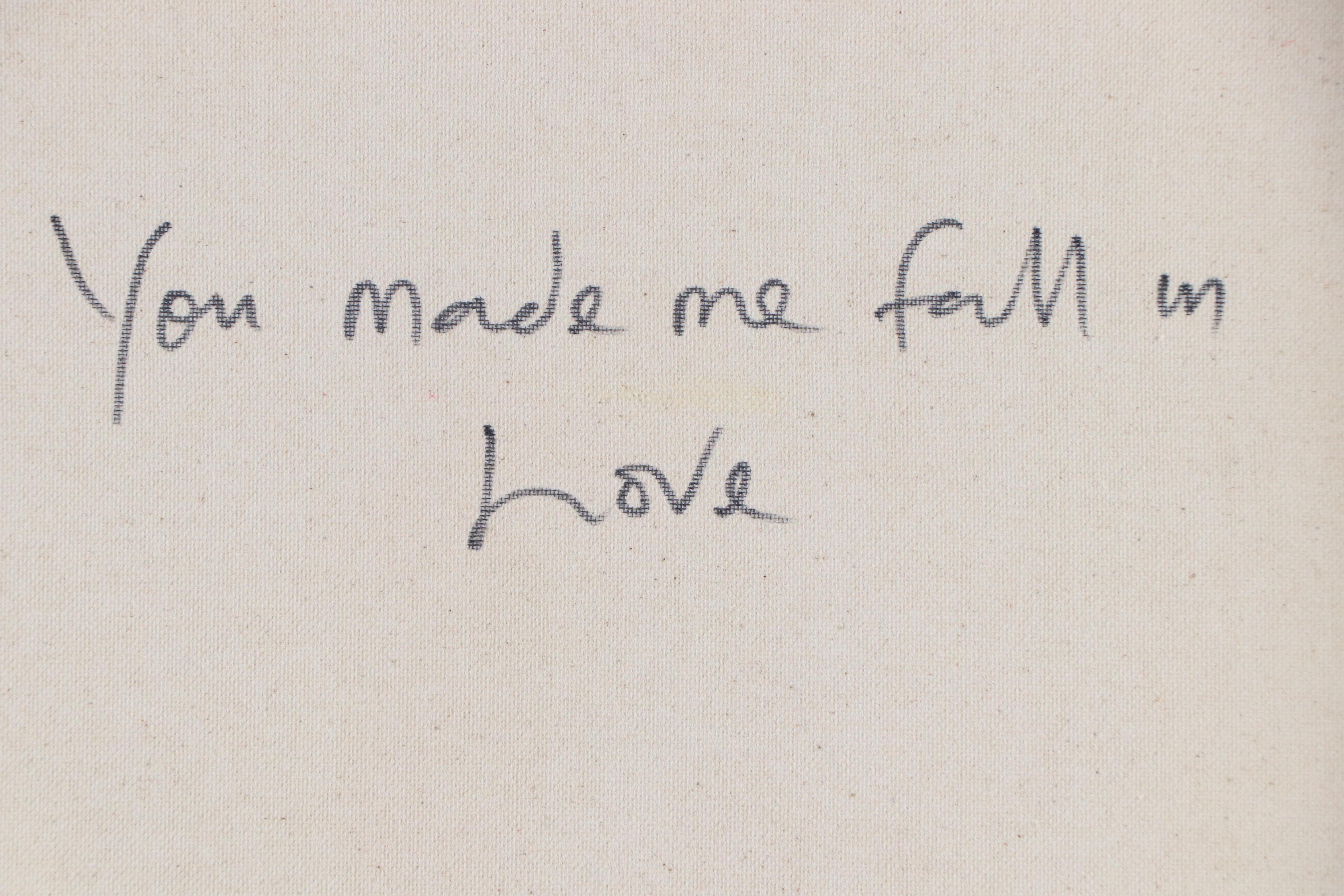 Abiola Idowu Stylized Acrylic Portrait "You Made Me Fall In Love," 2022