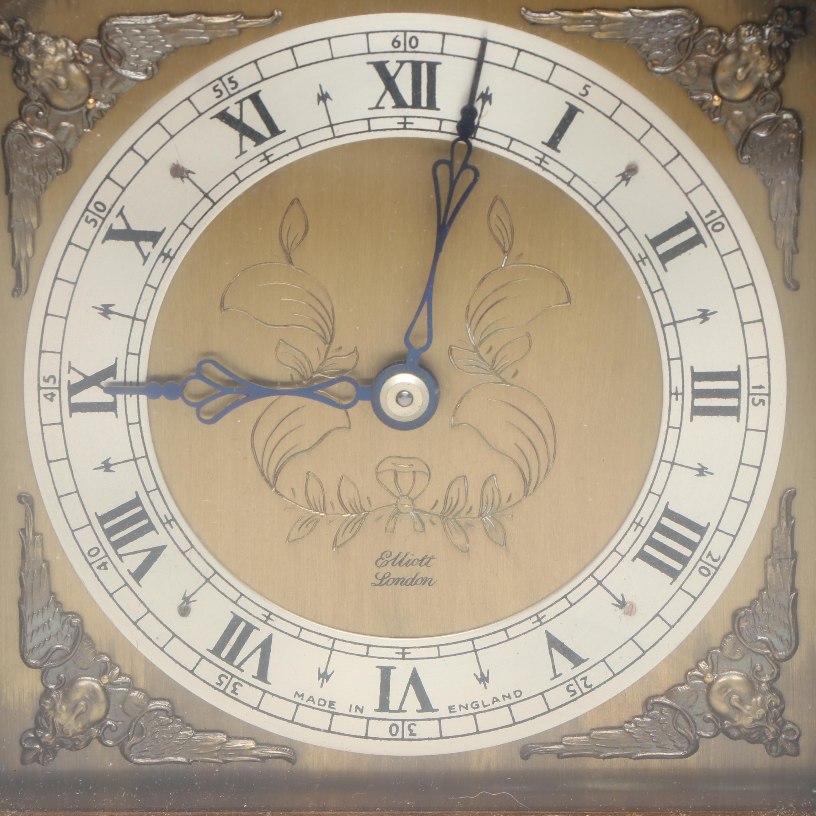 Elliott of London Victorian Wood and Brass Bracket Clock