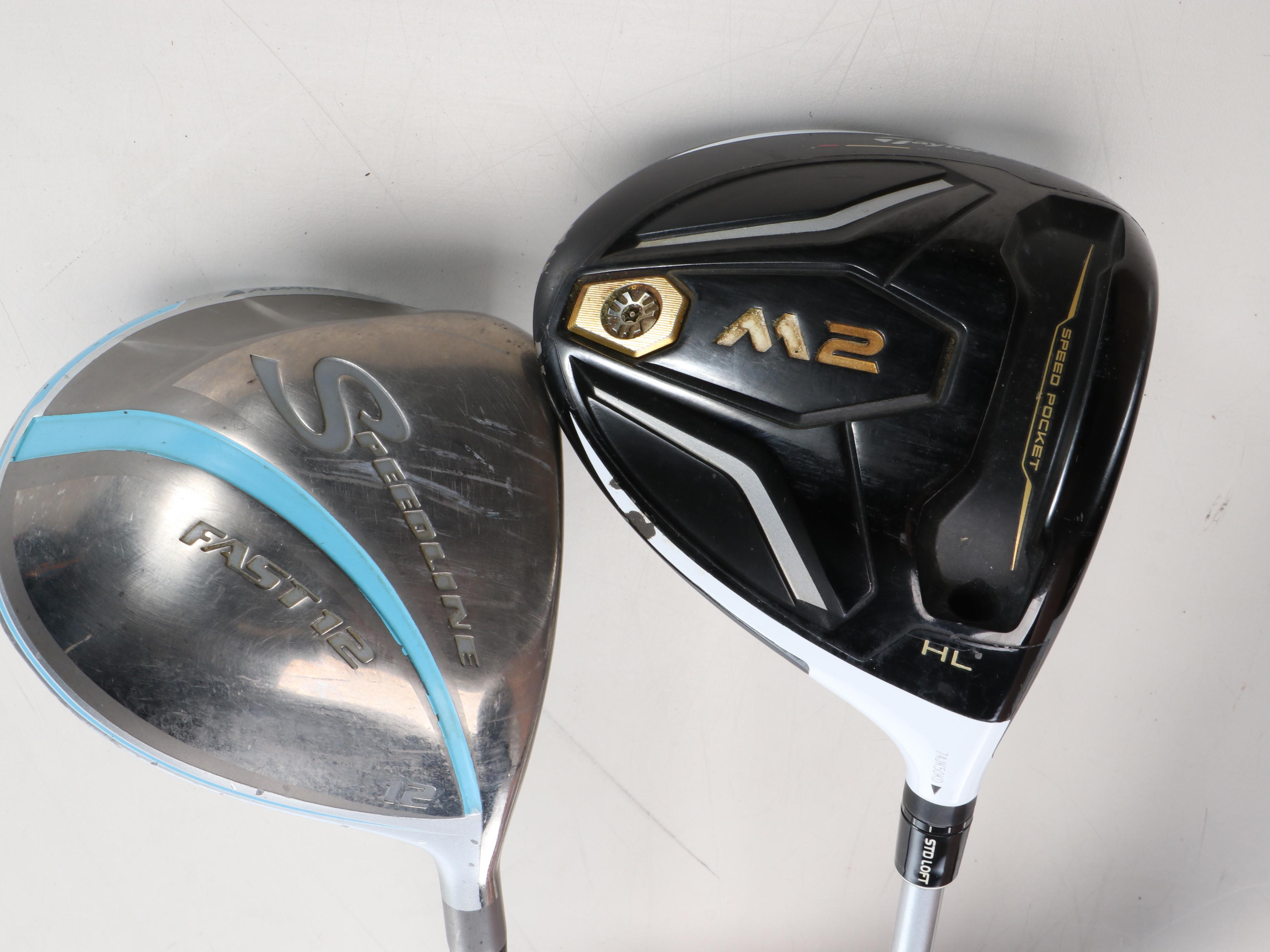 Top Flite Golf Bag with Filas, AdamsGolf, and Other Golf Clubs and Accessories