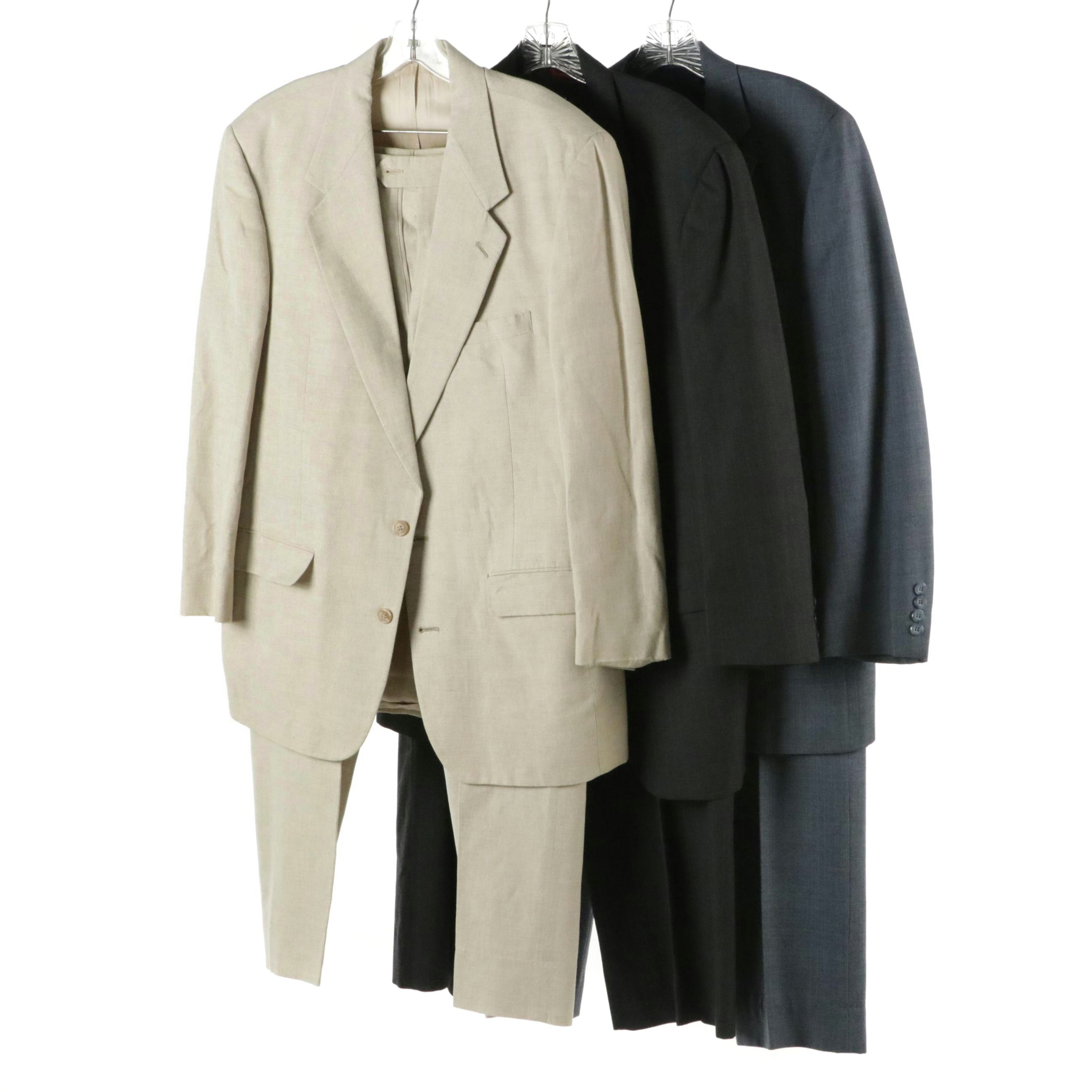 Men's Jos. A. Bank Linen & Wool Blend Two-Piece Suit and Other Three-Piece Suit