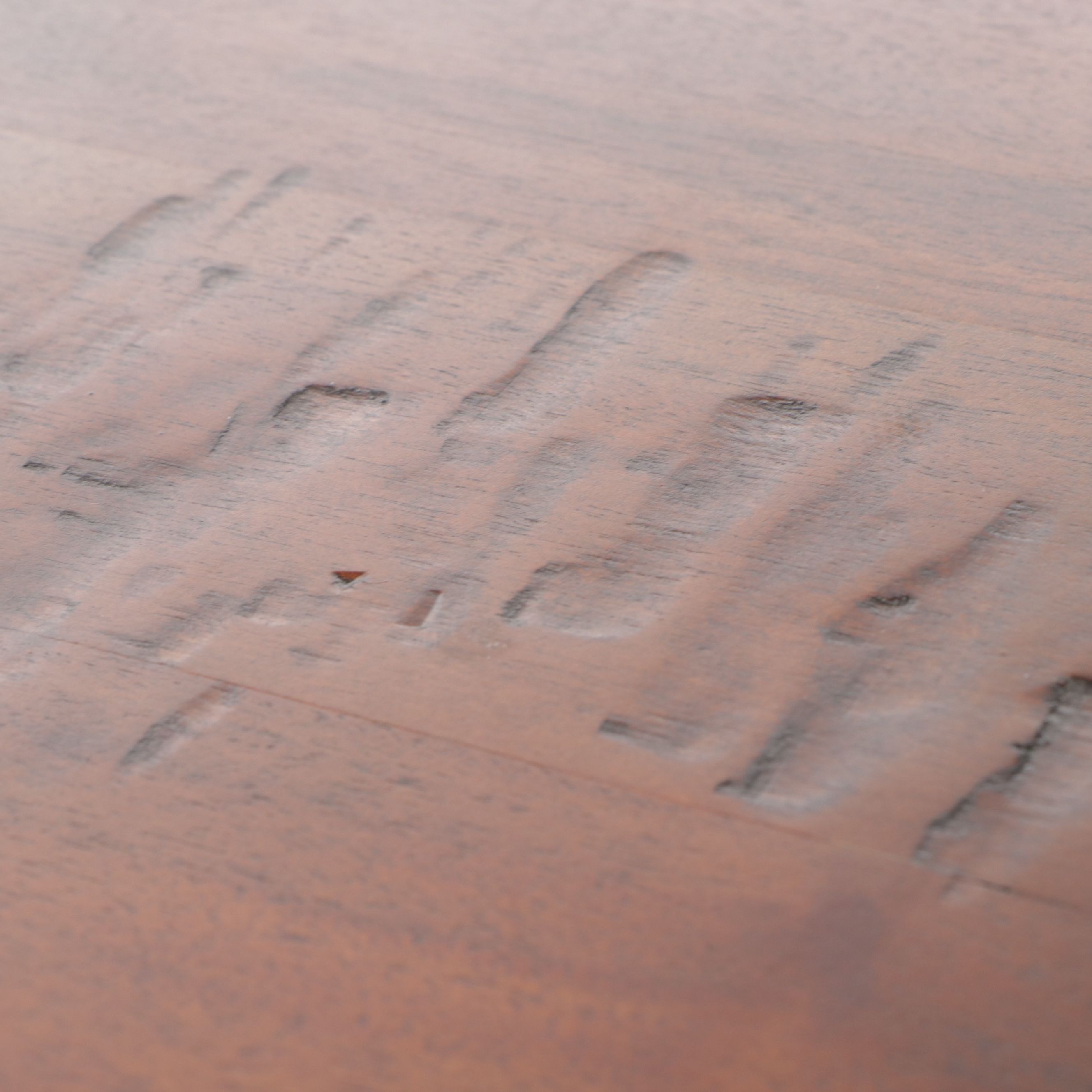 Guild Master Paint-Decorated Wooden Bun Foot Chest of Drawers