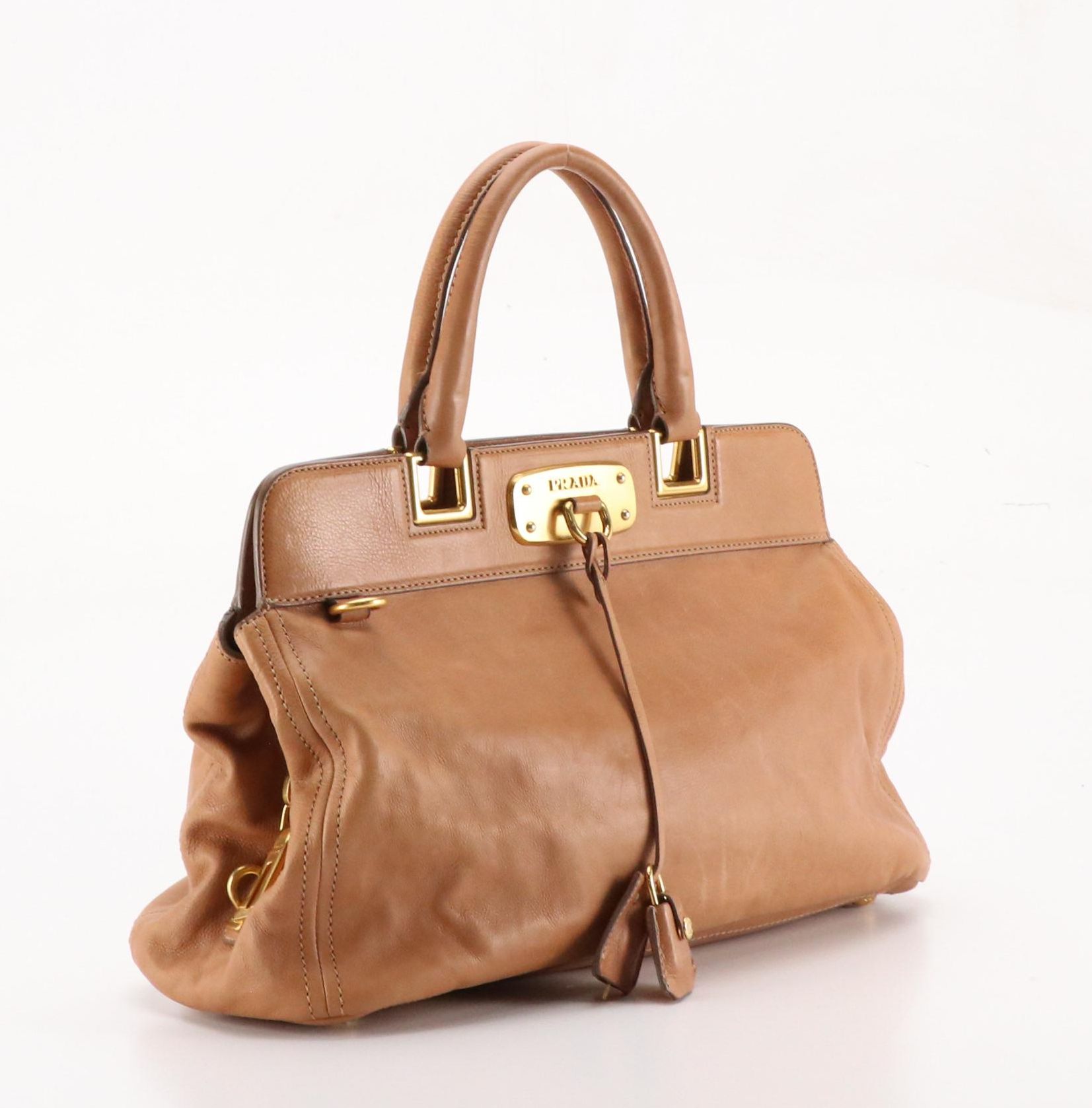 Prada Glace Calfskin Leather Two-Way Bag