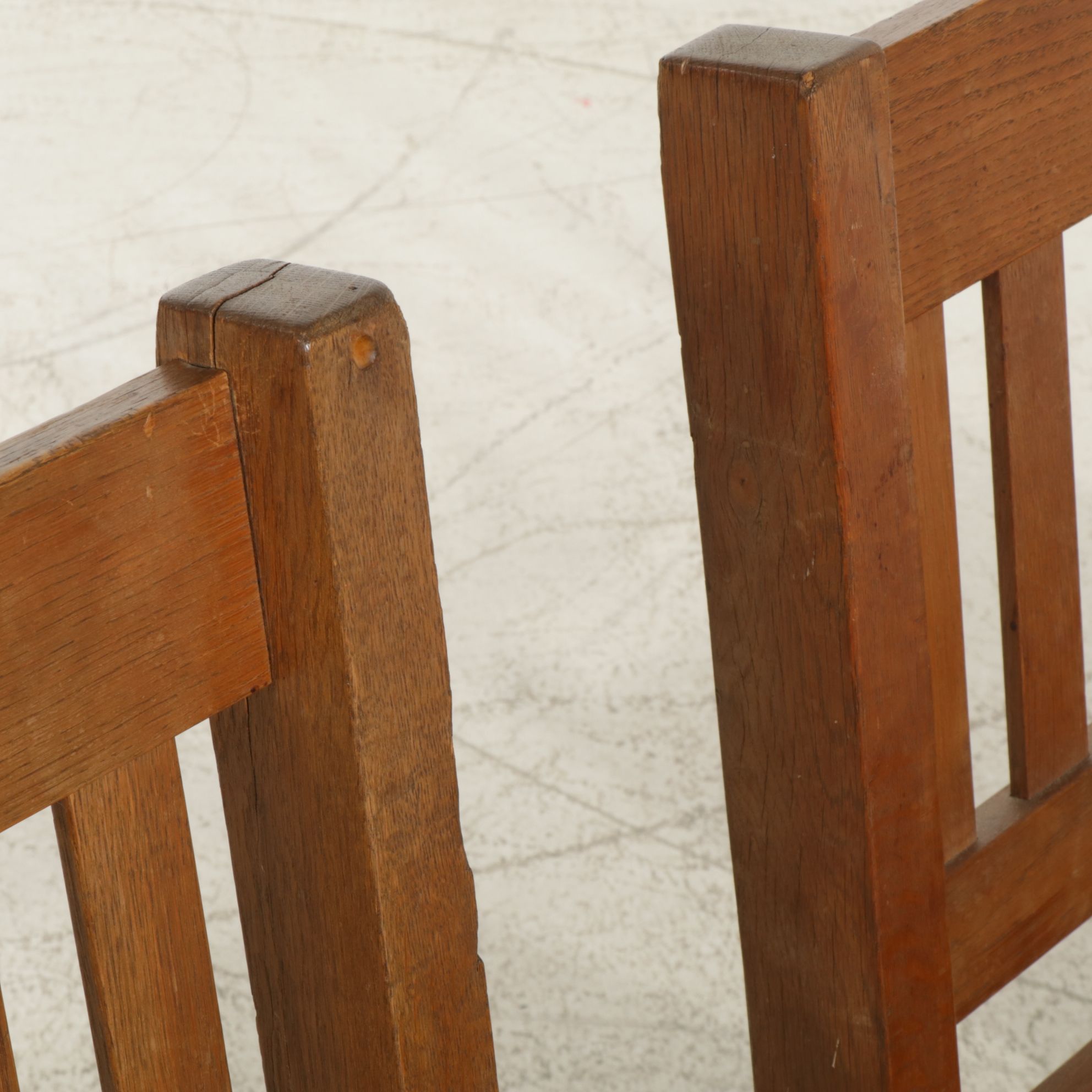 Mission Style Oak Side Chairs, Set of Four, Early 20th Century