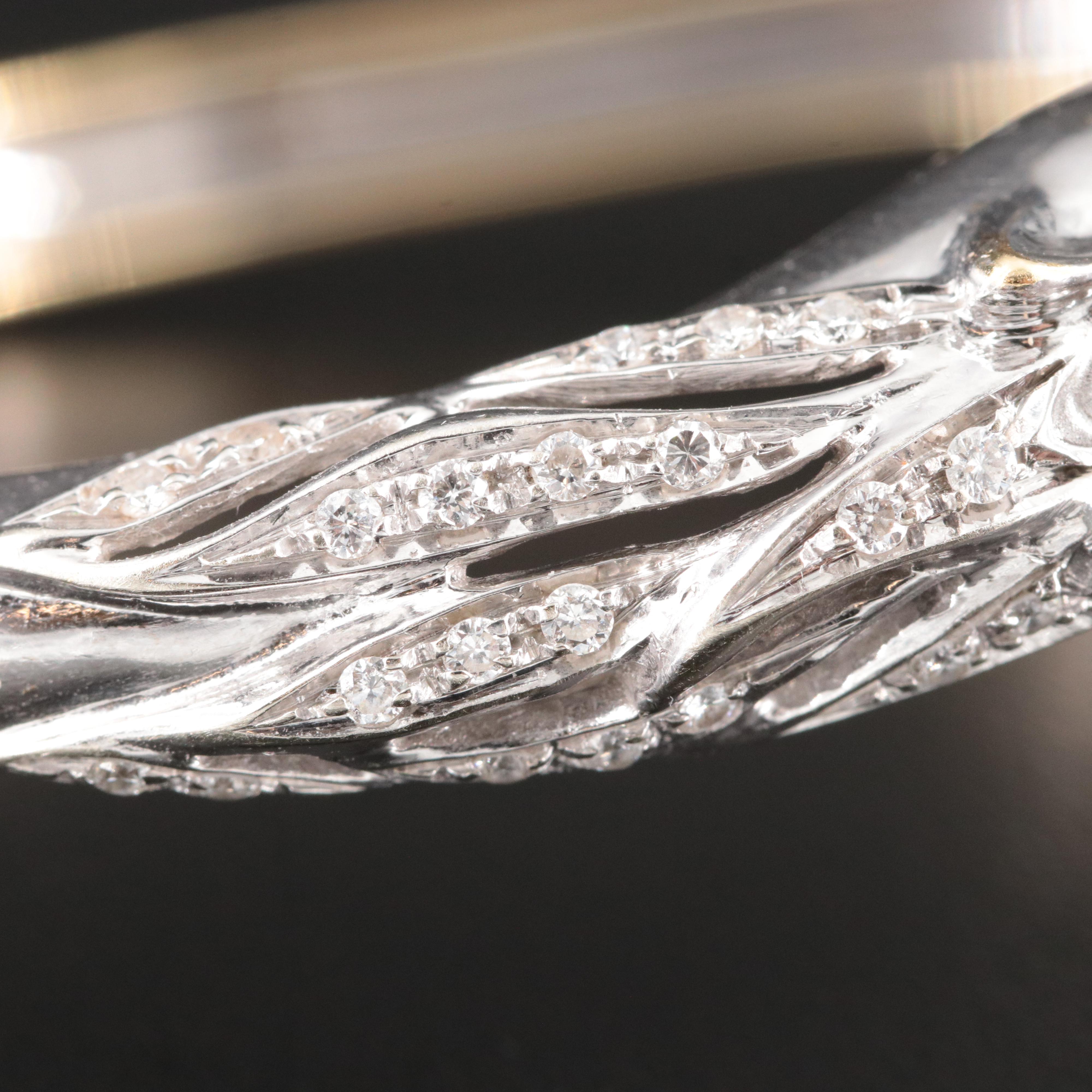 18K 1.20 CTW Diamond Horse Cuff Bracelet