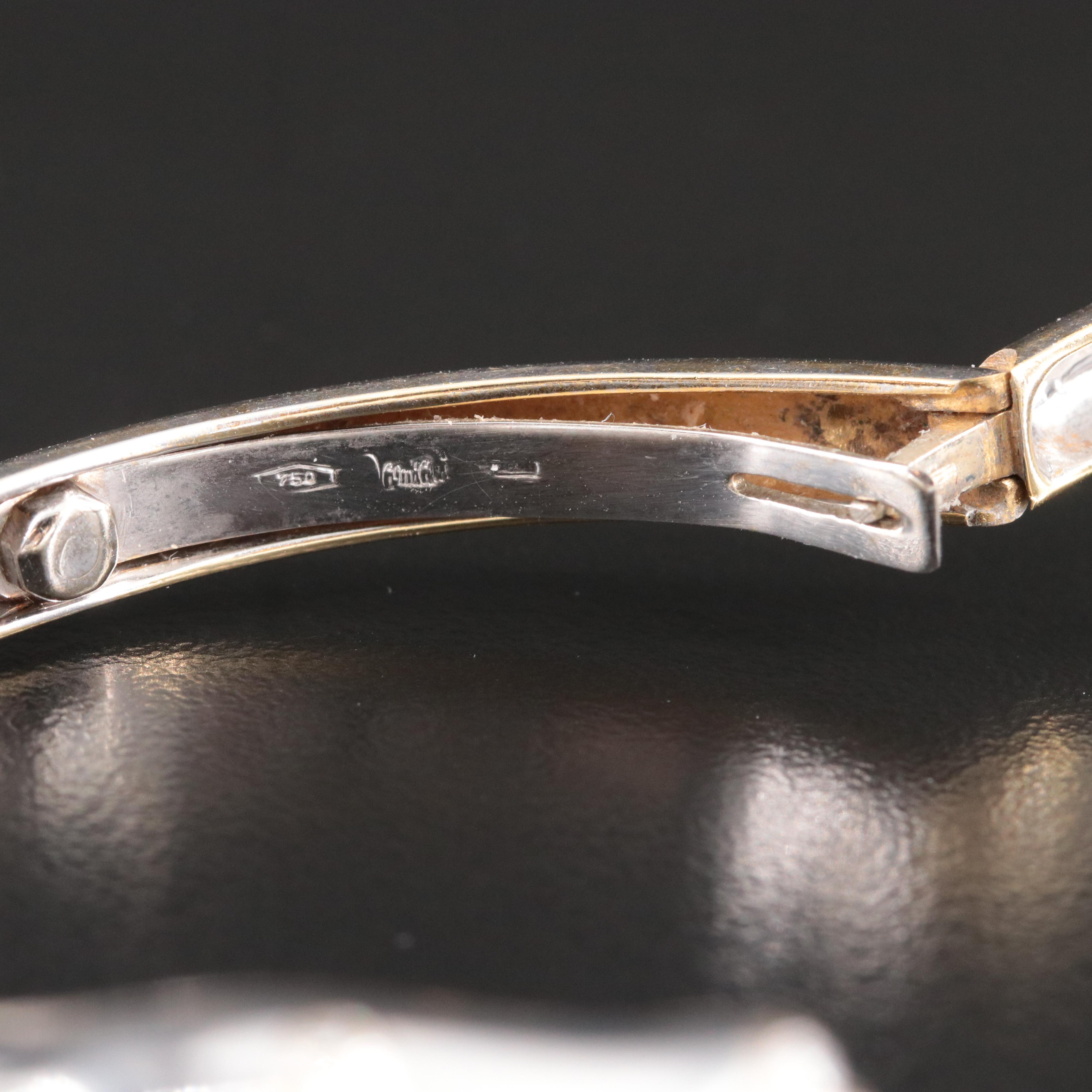 18K 1.20 CTW Diamond Horse Cuff Bracelet